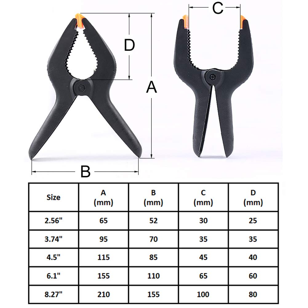 10 Pieces 2.56 Inch Small Photography Backdrop Clips Photography A Clips Woodworking Clamp Photography Backdrop Support Spring C