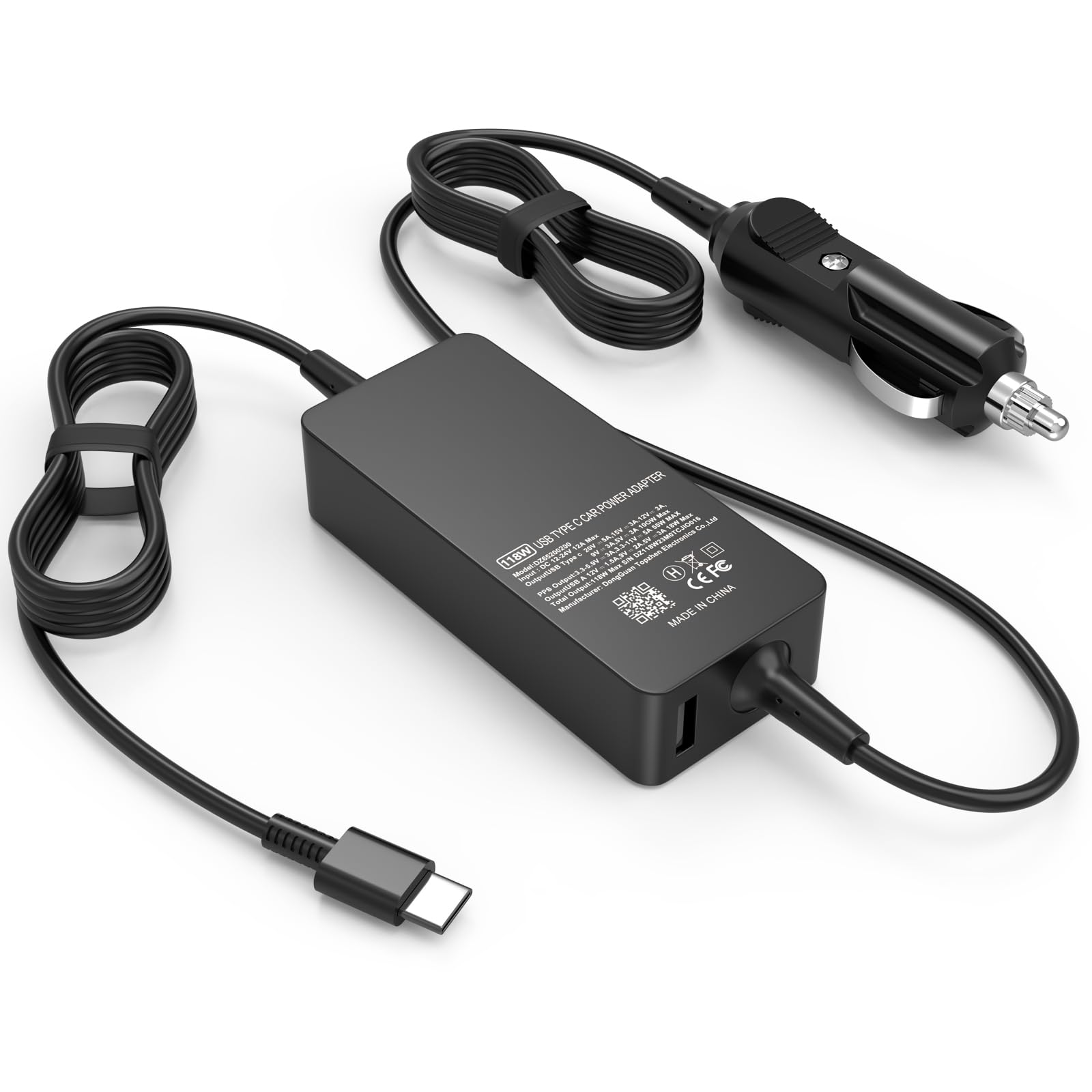 100W 90W 65W Usb C Car Charger For Dell Latitude 5420 5520 5510 7420 7410 7400 Chromebook 3100 Xps 12 13 15 9250 9350 9500 9530 