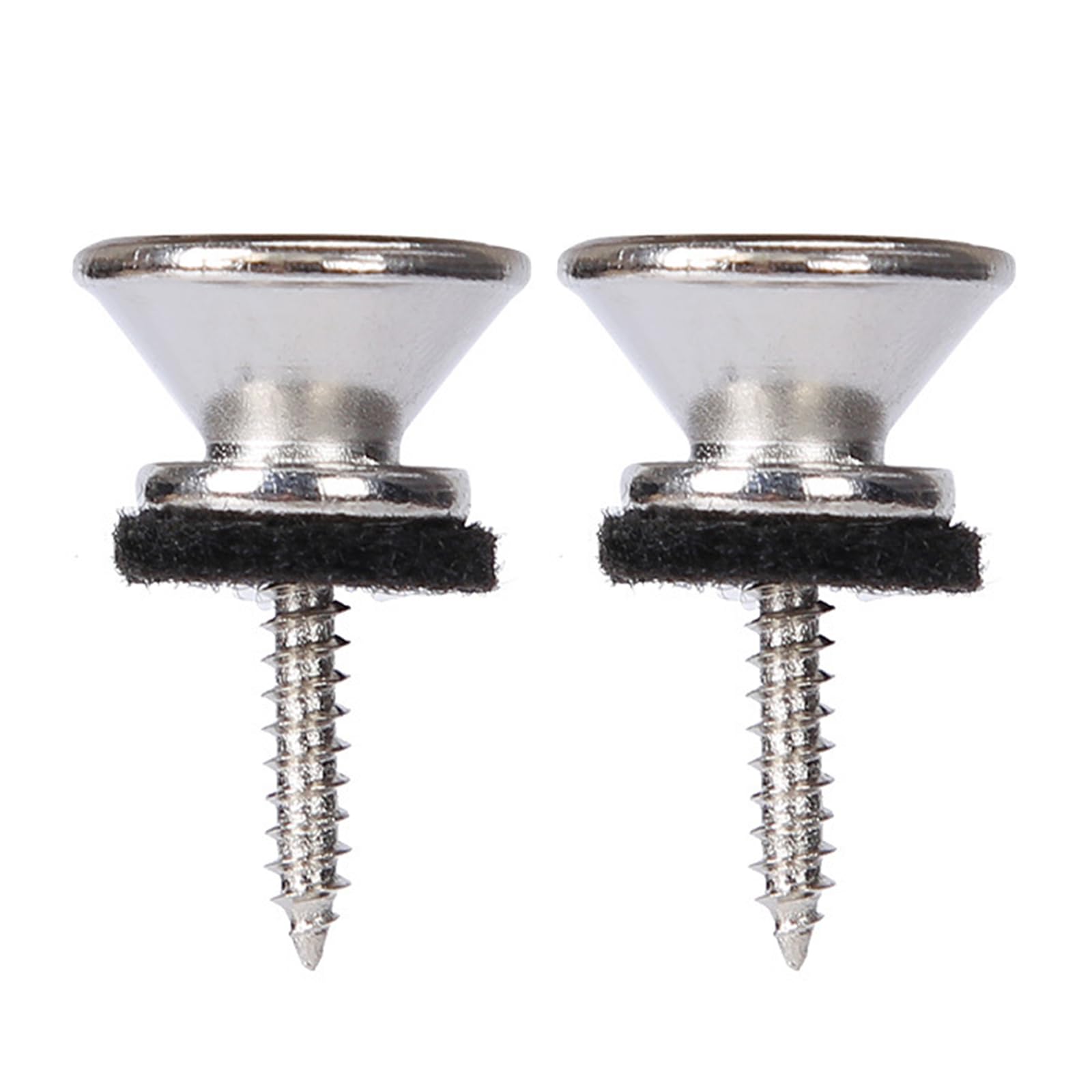 2Pcs Guitar Strap Lock Guitar Strap Button Set Metal Strap Lock Flat Mushroom Head For Acoustic Electric Guitar Ukulele