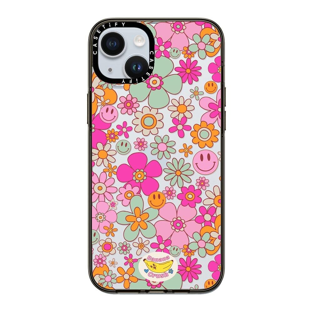 Casetify Compact Case For Iphone 15 Plus [2X Military Grade Drop Tested / 4Ft Drop Protection]   Groovy Pattern Clear   Clear Bl