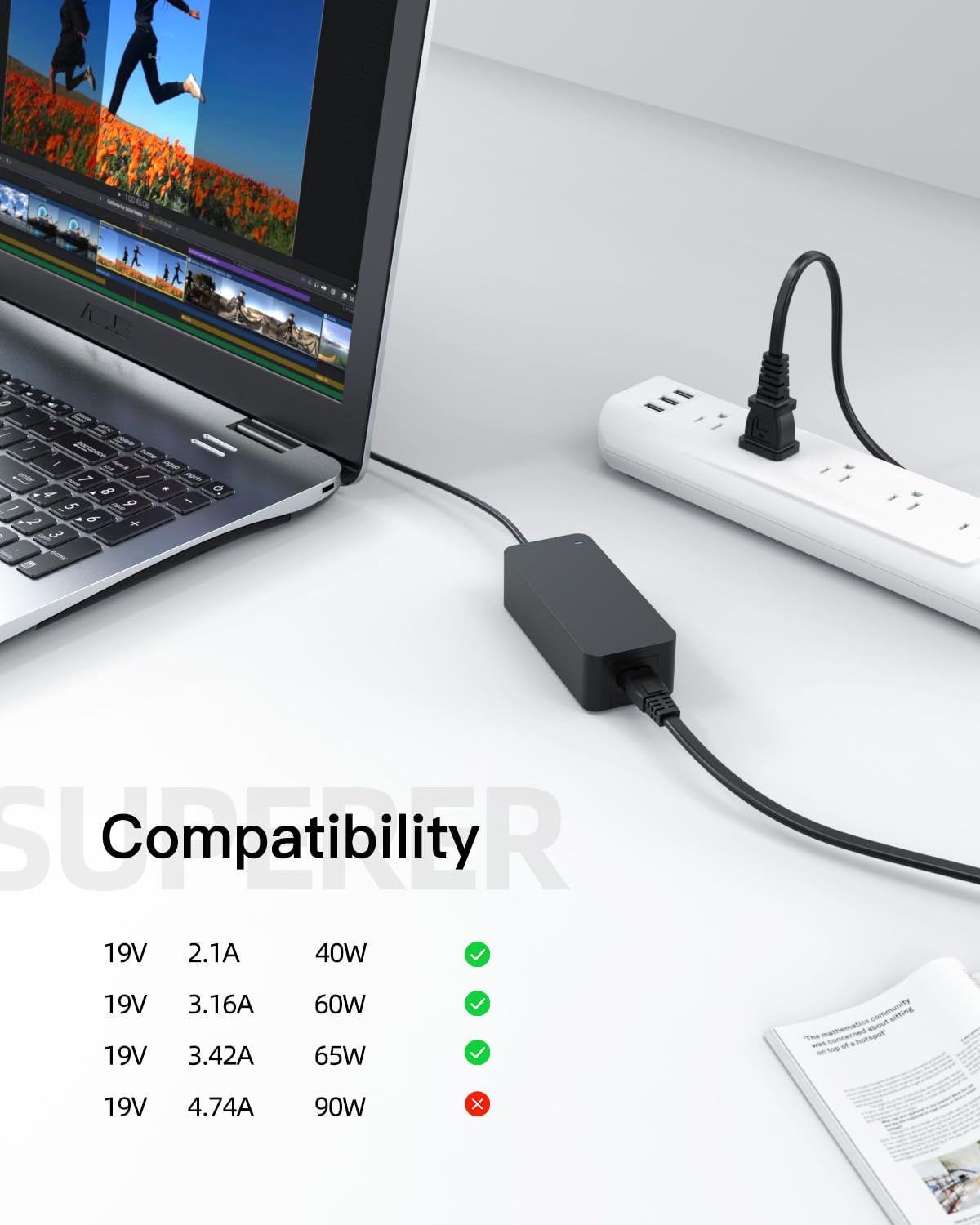 Charger Fit For Lg Gram Laptop   (Ul Safety Certified Products)