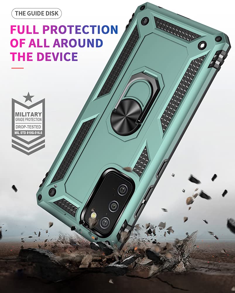 Sktgslamy For Samsung A02S Case, Galaxy A02S Case,With Screen Protector,[Military Grade] 16Ft. Drop Tested Cover With Magnetic K