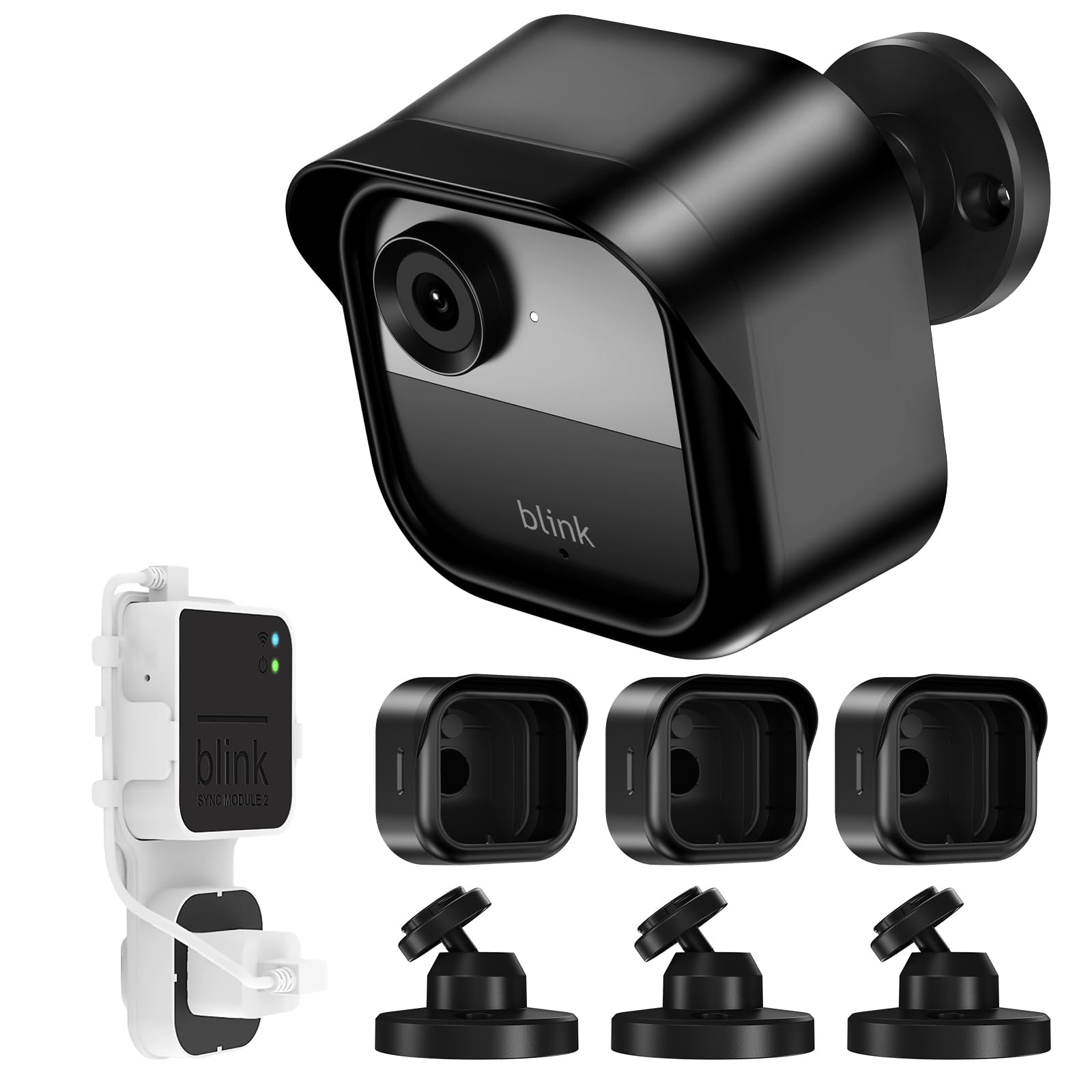Lucrave Blink Outdoor Camera Surveillance Mount, Weatherproof Protective Housing And 360 Adjustable Mount With Blink Sync Module