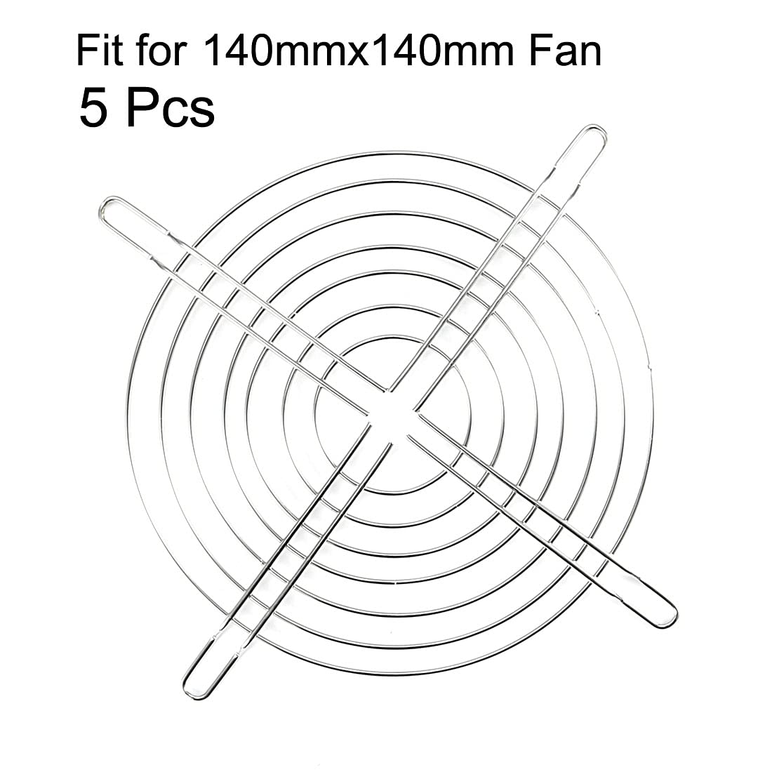 Uxcell Cooling Fan Grill Metal Finger Guard 140Mm X 140Mm For 140Mm X 140Mm Case Computer Pack Of 5