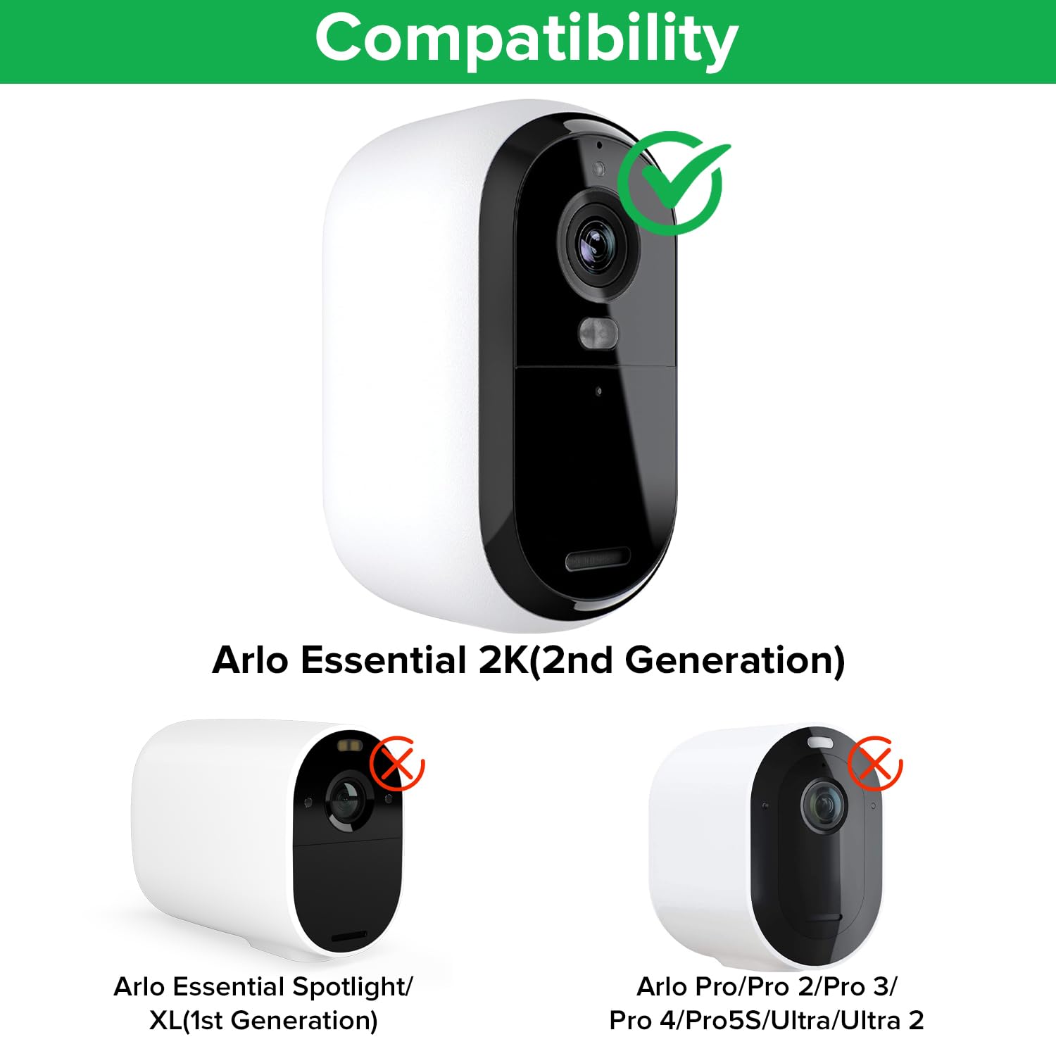 25Ft Power Cable Compatible With Arlo Essential 2K Outdoor Security Camera (2Nd Generation), Flat Charging Cable, Weatherproof Outdoor Power Cord Charging Your Camera Continuously