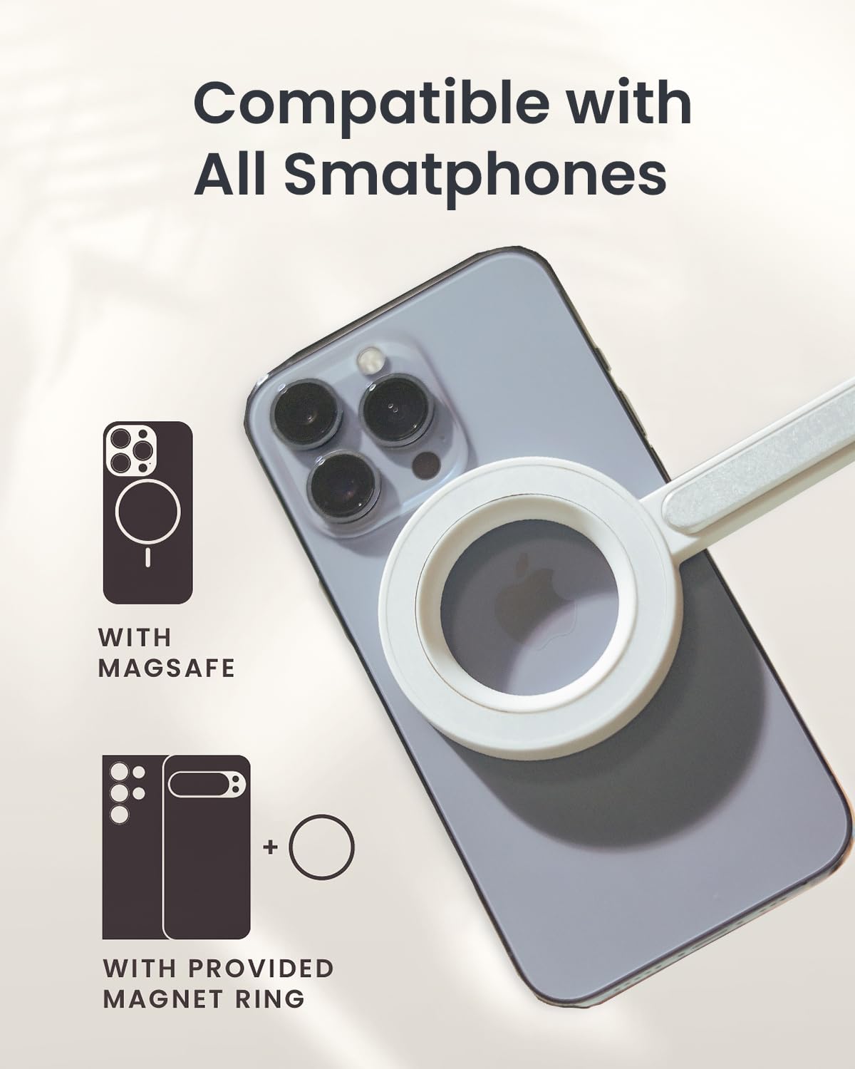 Kraftgeek Magnetic Selfie Stick Tripod For Iphone, 64    Phone Tripod For Magsafe, Travel Tripod Stand With Remote For Cell Phon