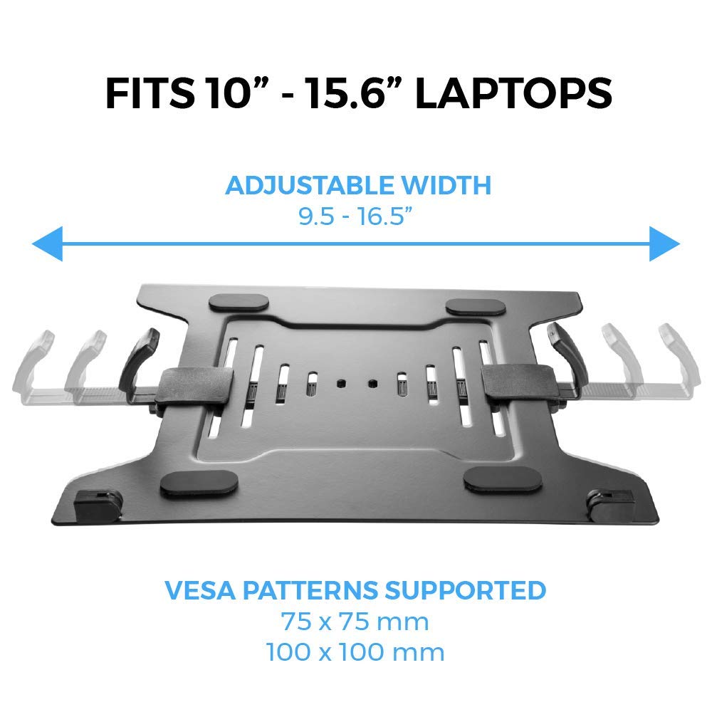 Humancentric Laptop Mount Tray For Monitor Arms And Stands (Tray Only) | Notebook Arm Mount Tray Fits 75 X 75 And 100 X 100 Mm V