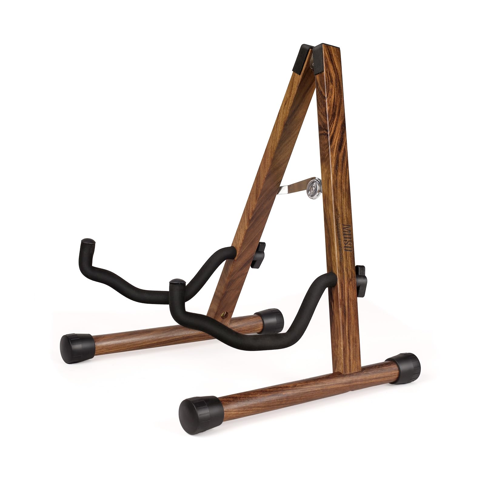 MUSO Natural Wood Guitar Stand, A-Frame Folding, Easy Assembly and Portable, For Guitar,Bass,Ukulele,Banjo,Cello,Mandolin,Durabl