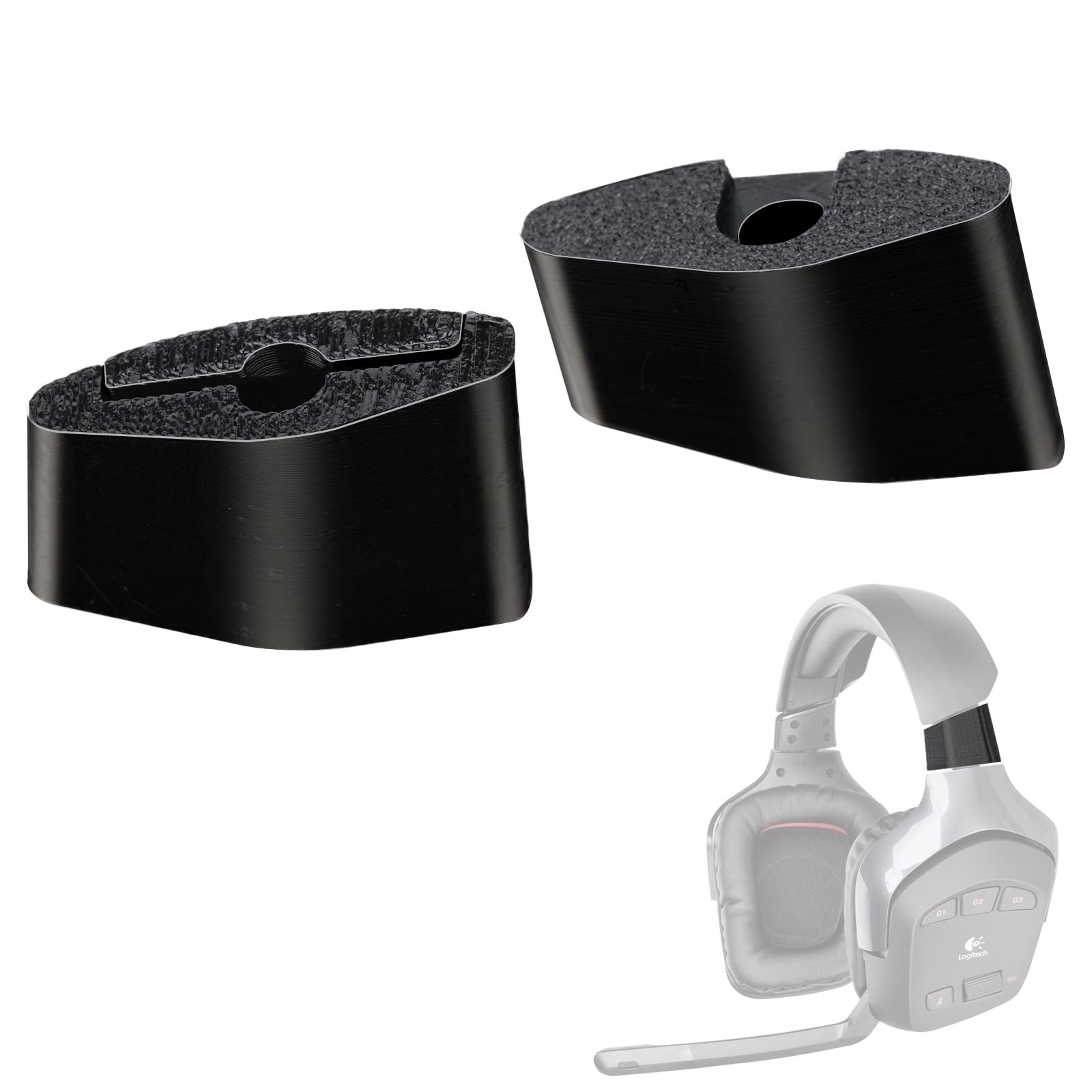 Luaatt Headset Full Hinge Replacement Parts For Logitech G930,G430,G230,G231,1 Pair Repairment For Broken Headphone