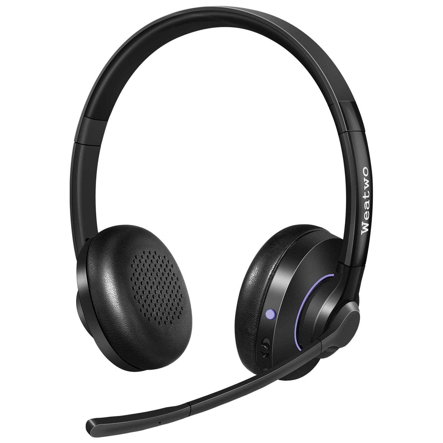 Bluetooth Headset With Cvc8.0 Dual Mic Noise Cancelling, Bluetooth Headphone Class 1 V5.1 Wired/Wireless Headset For Cell Phone