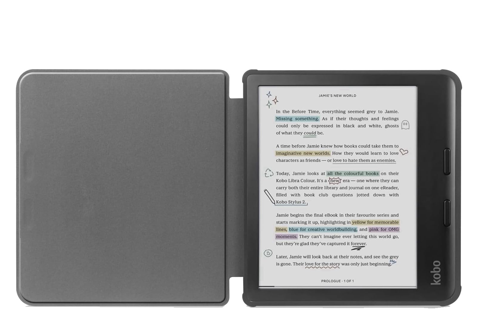 Stianiiie Case For 7'' Kobo Libra Colour/Libra 2 Ereader Premium Pu Leather Cover For Kono Libra Colour Case/Libra 2 Ereader Cas