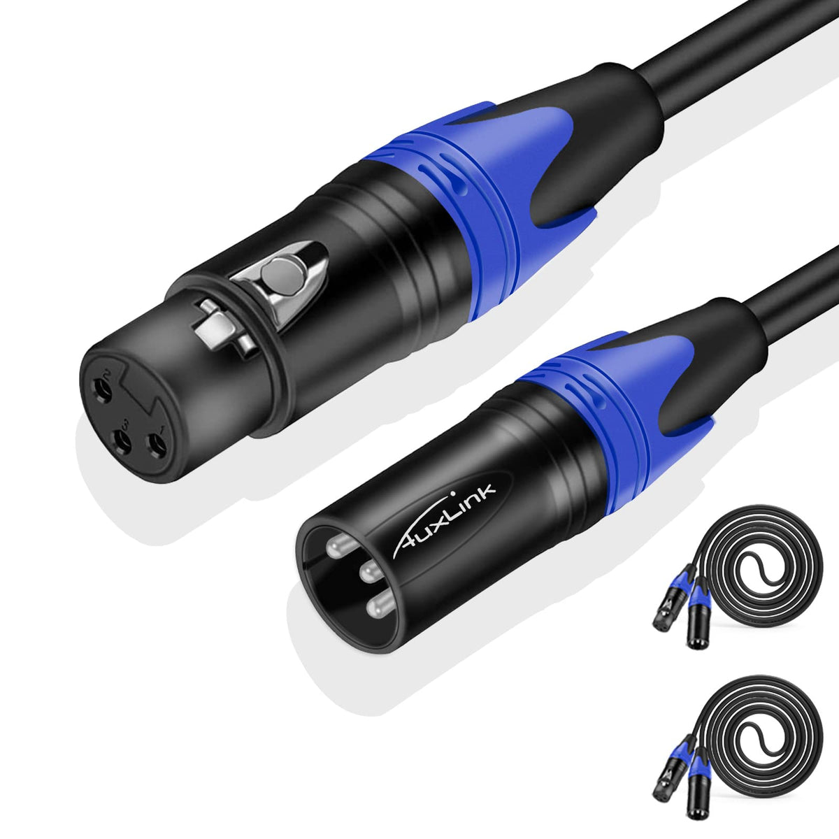 Auxlink Xlr Cable, Xlr Microphone Cable Male To Female 25Ft 2 Pack, Balanced Xlr Speaker Cable Suitable For Microphones, Preambl
