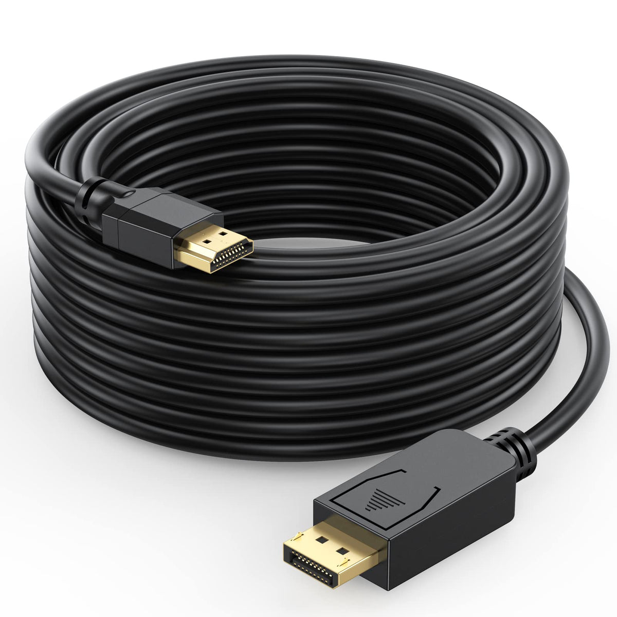 Uvooi 4K Displayport To Hdmi Cable 20Ft, Display Port (Dp) To Hdmi Cable Adapter Male To Male Dp To Hdmi Cord 4K@30Hz, 2K, 1080P