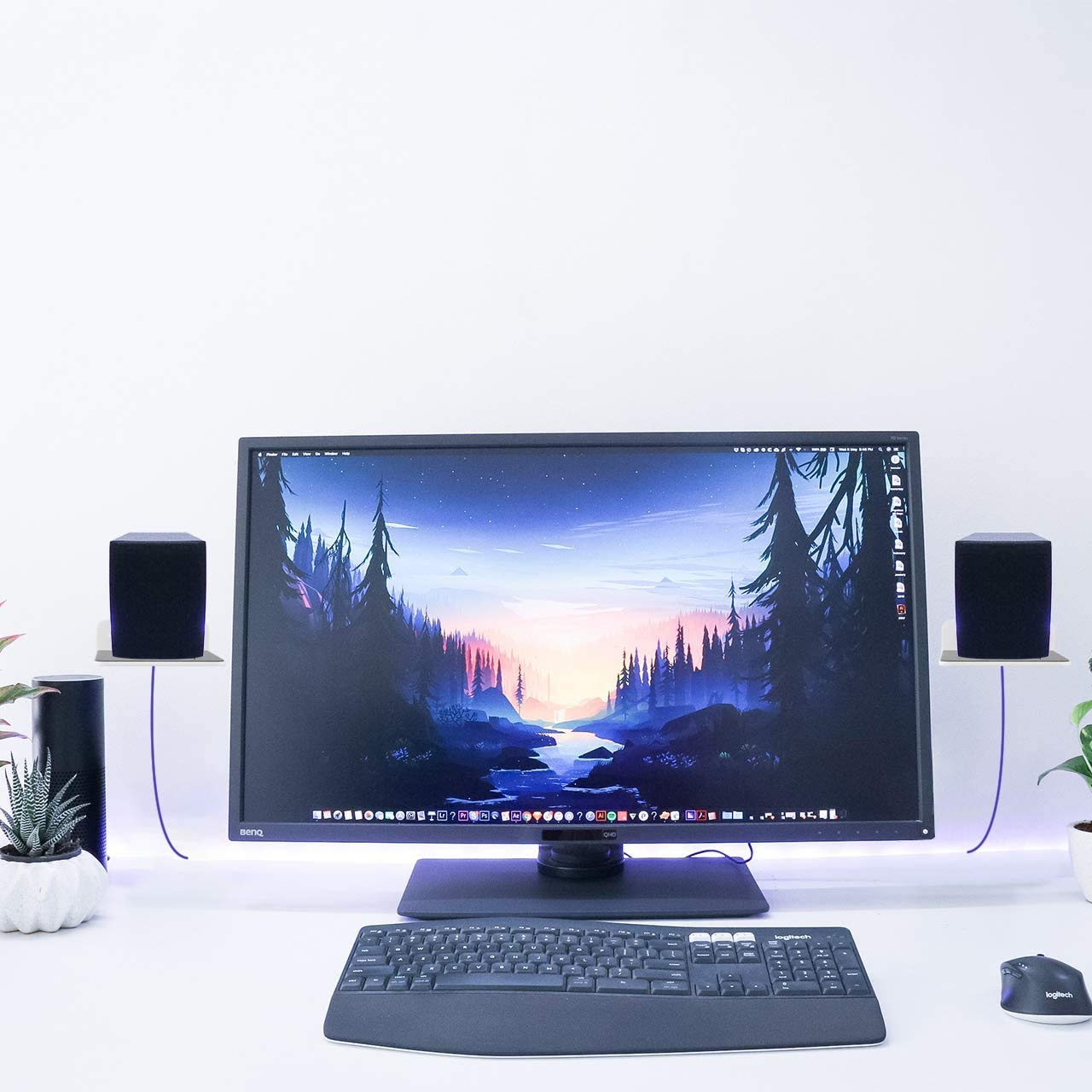 Txesign Wall Shelves Speaker Shelves 2 Pack 4.25 Acrylic Small Floating Shelves Speaker Mount For Bluetooth Speaker, Webcam, Cel