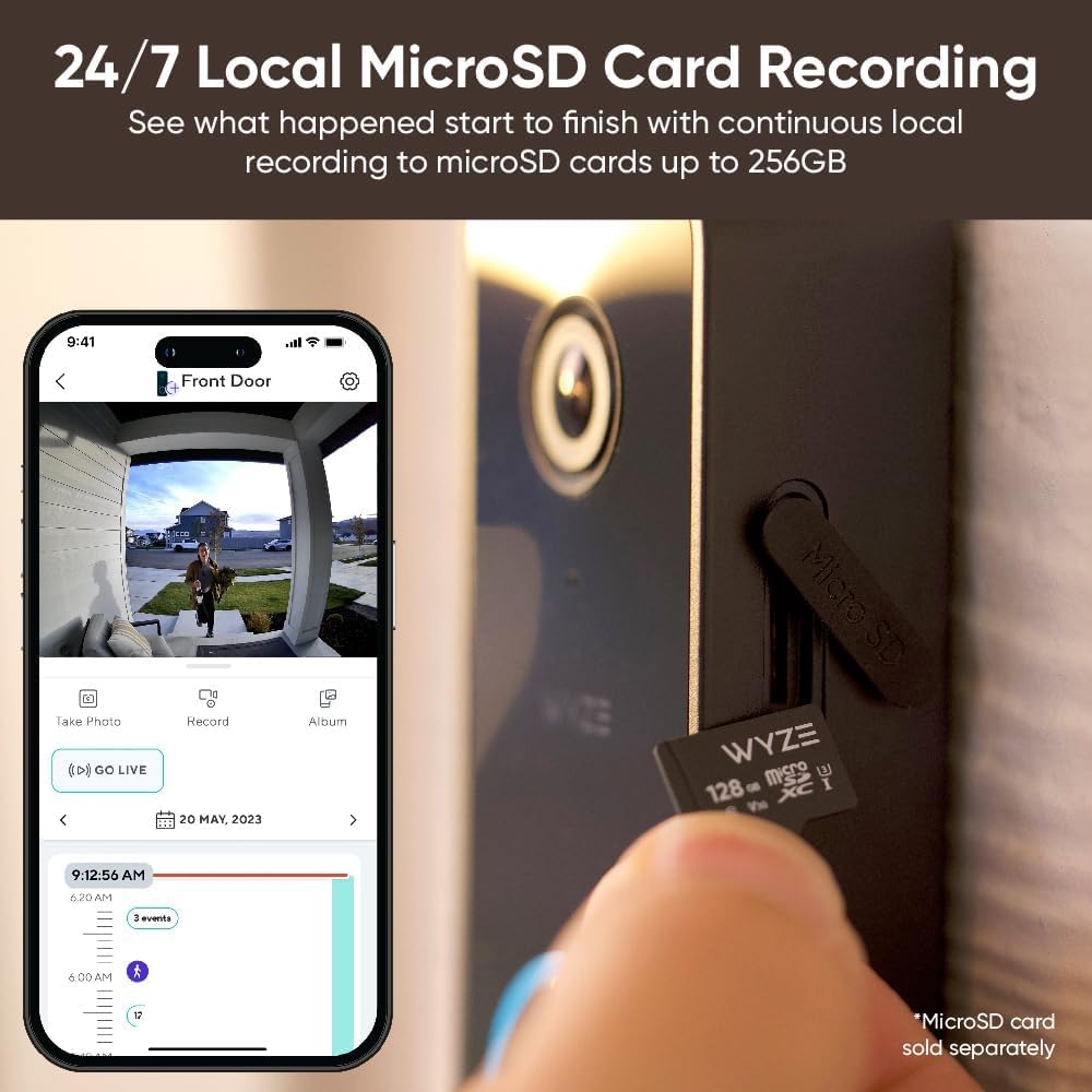 Wyze Video Doorbell V2, Wired, 2K Video, Two Way Audio, Color Night Vision, Works With Existing Chime And Ip65 Weather Resistant