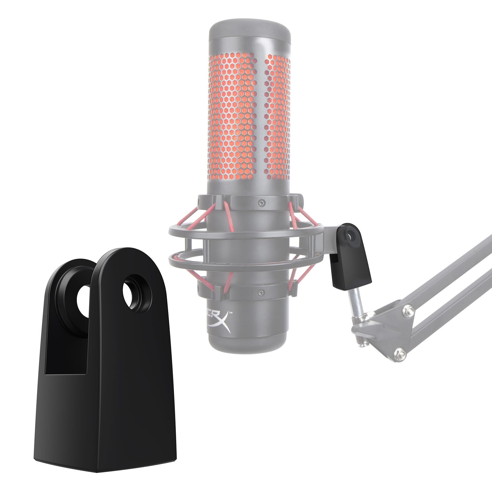 Sunmon Hyperx Quadcast Microphone Mount Adapter For Hyper X Quadcast, Replacement Kit For Hyperx Quadcast S Mount Adapter,Mic Ar
