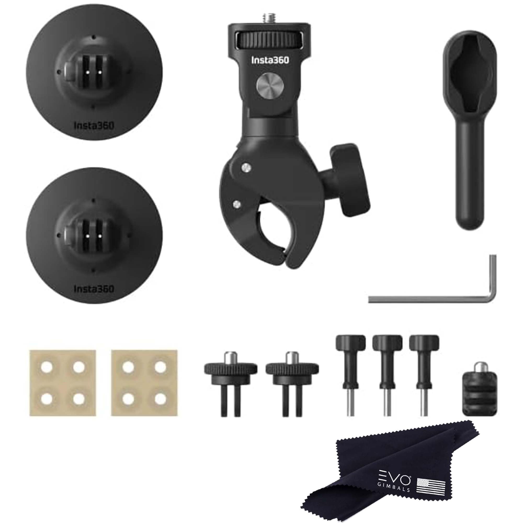 Insta360 Motorcycle Bundle New Version - Complete Mounting Kit X4/X3/X2/X 360 Cameras | Compatible with ACE/ACE PRO/GO 3/ GO2/ON