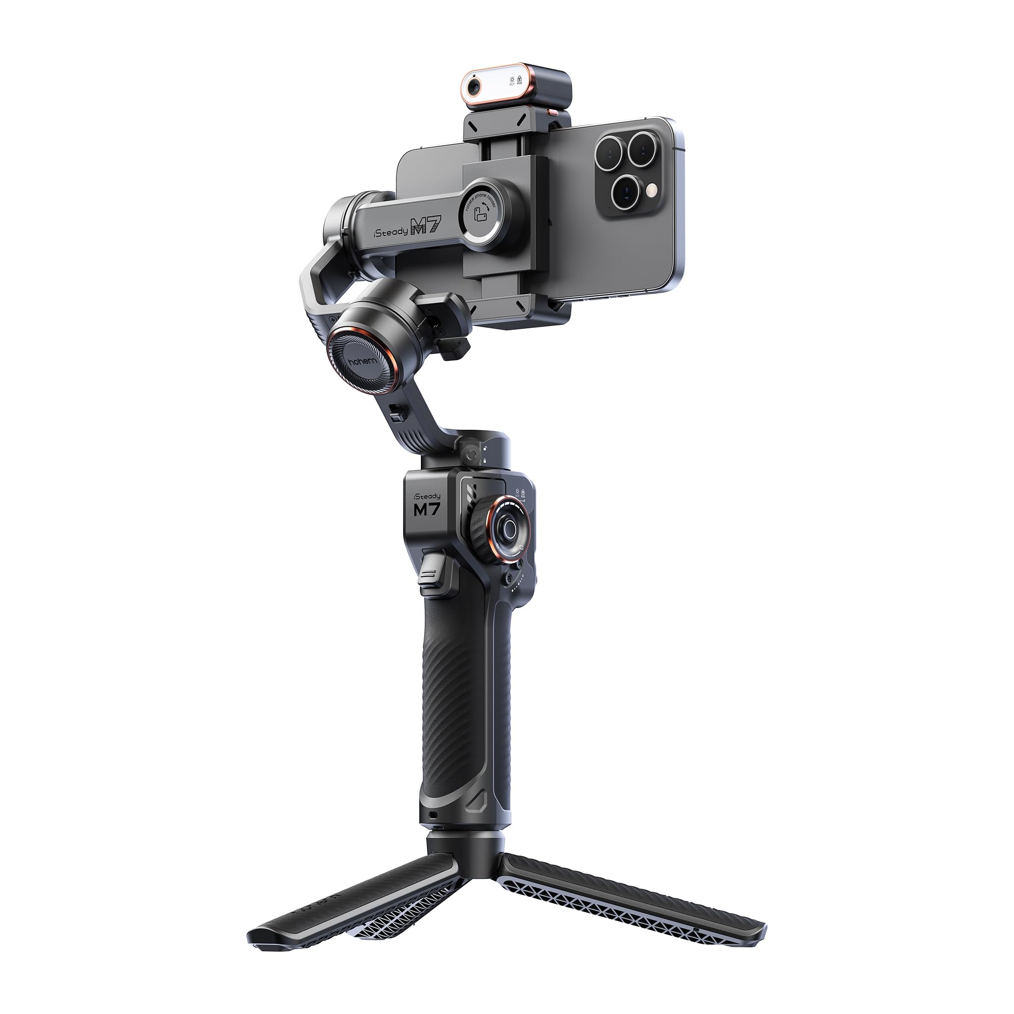 Hohem Isteady M7 Gimbal Stabilizer For Smartphone, 3-Axis Phone Gimbal, Gimbal Stabilizer For Iphone & Android, Ai Tracking Sens