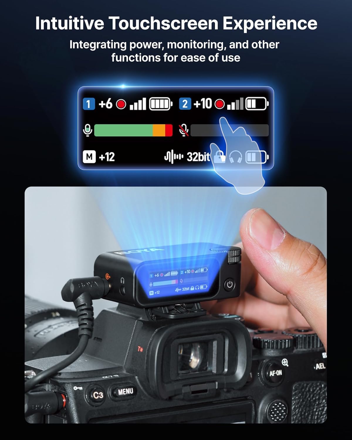 Boya Boyamic 2 Wireless Microphones For Iphone 15-16/Android/Pc/Camera,Ai Noise Cancellation,32-Bit Float Internal Recording,984