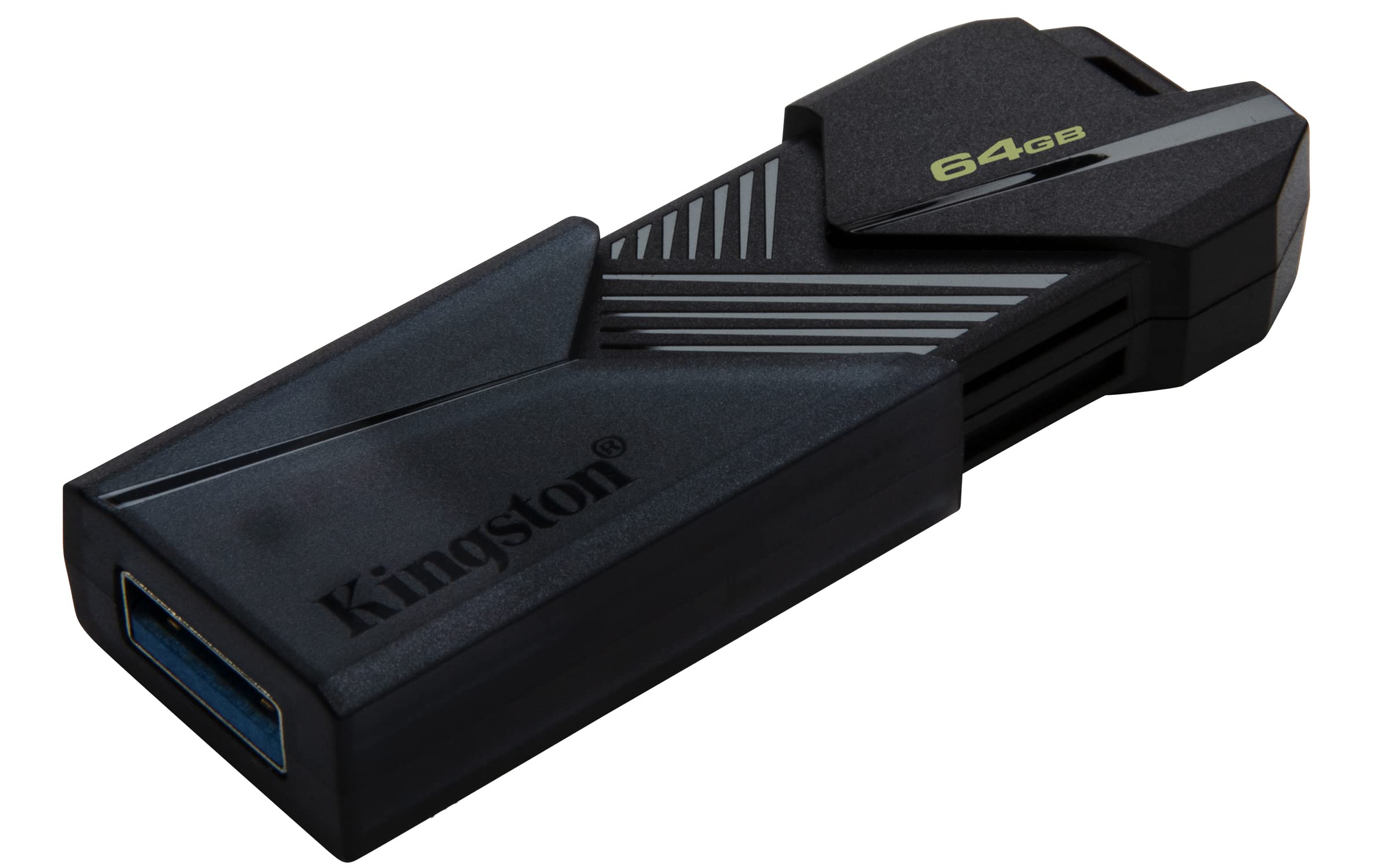 Kingston Datatraveler Exodia Onyx 64Gb Usb 3.2 Gen 1 Flash Drive With Sleek Moving Cap And Loop (Matte Black)