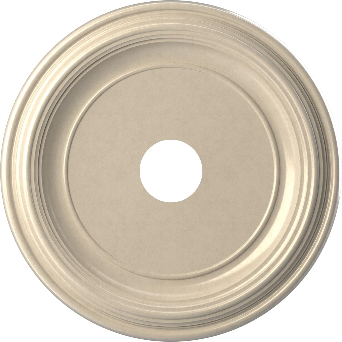 19OD x 3 1/2ID x 1 1/2P Traditional Thermoformed PVC Ceiling Medallion (Fits Canopies up to 11 1/2), Universal Metallic Pearl Mi