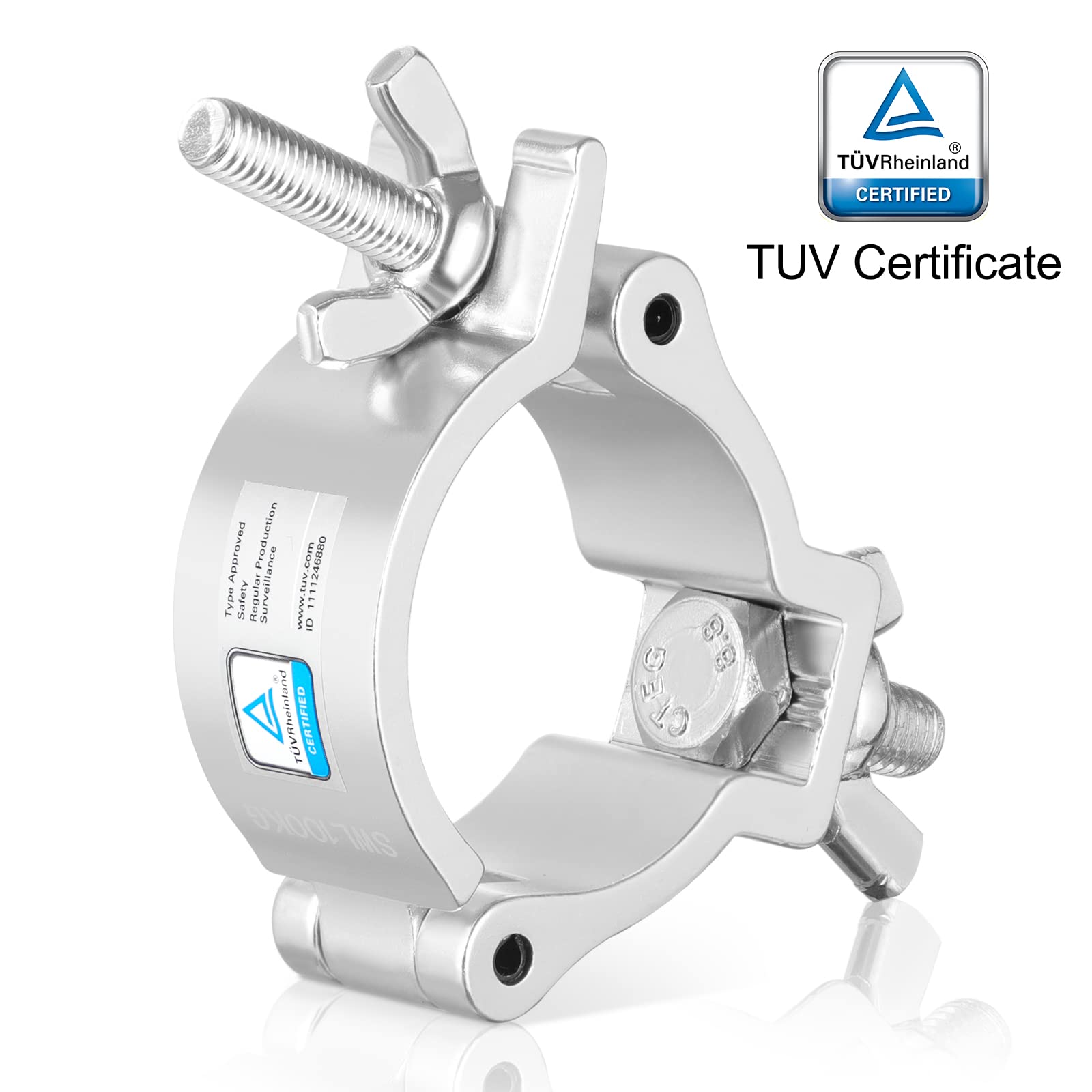 Worldlite Tuv Truss Clamp, 10Pcs 2 Inch Premium Aluminum Stage Lights Truss O Clamps, Led Par Light Moving Head Stage Lighting C