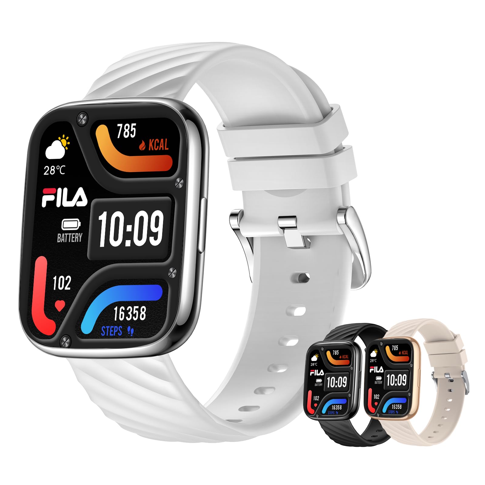 Fila Smart Watch For Men Women (Answer/Make Calls), 1.95'' Fitness Watch,Heart Rate/Sleep Monitor, Step Counter, Fitness Tracker