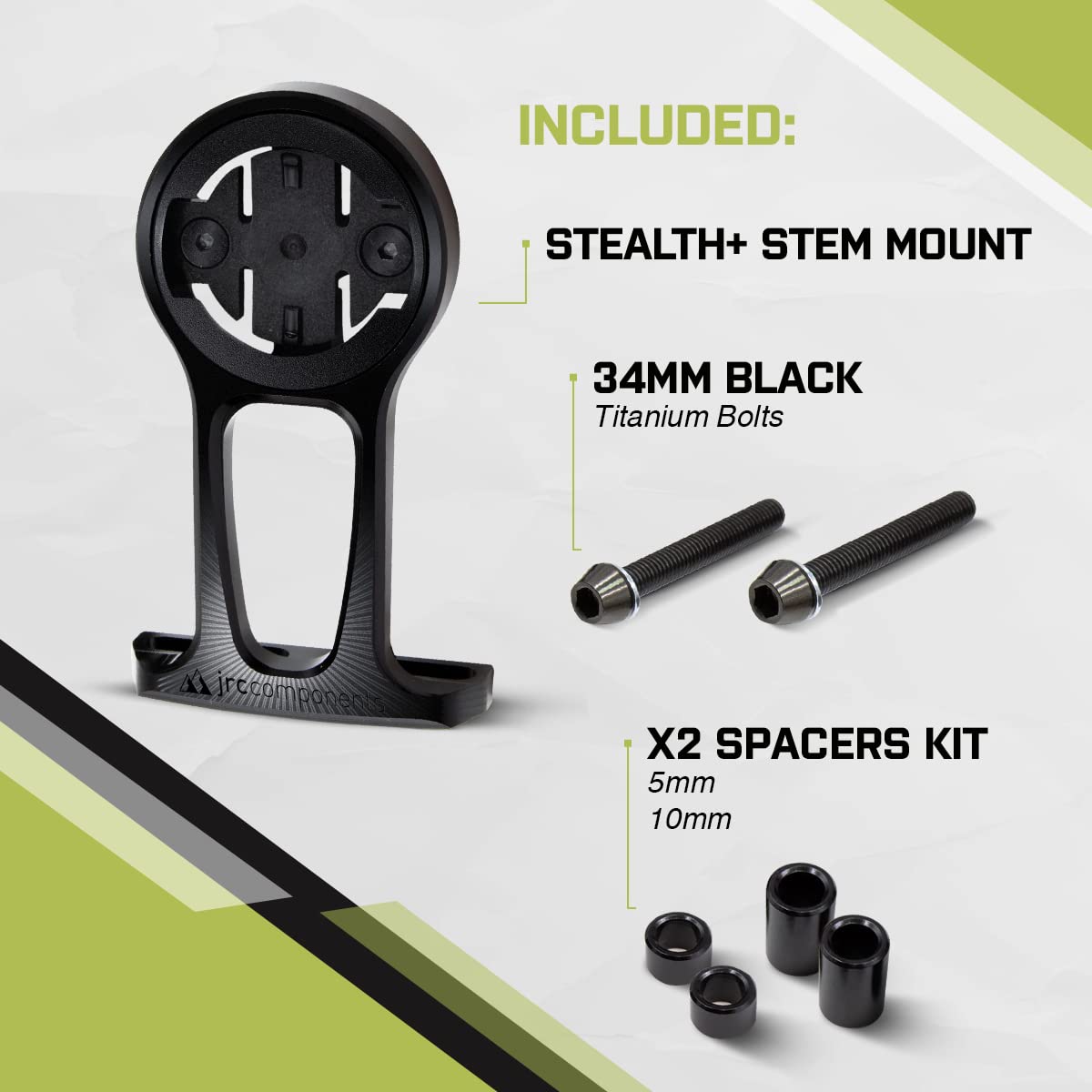 Jrc Components Wahoo Elemnt Stem Mount - Premium And Stealth Options For Bicycle