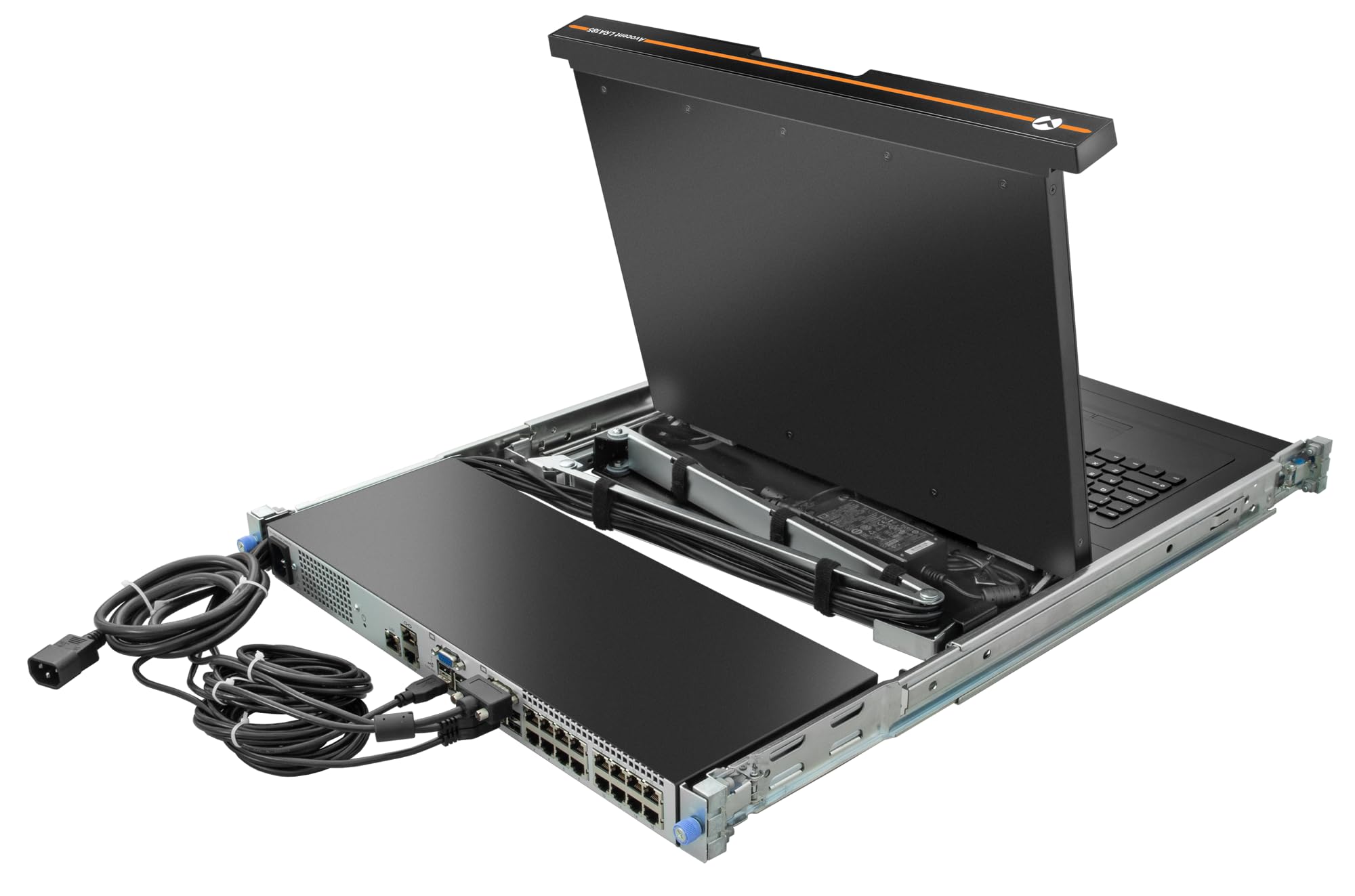 Vertiv Avocent Lra, Local Rack Access, 1U, Rack Mount Console, 16 Port Kvm, 18.5    Display, 16 Cables (Lra185Kmm16D G01)