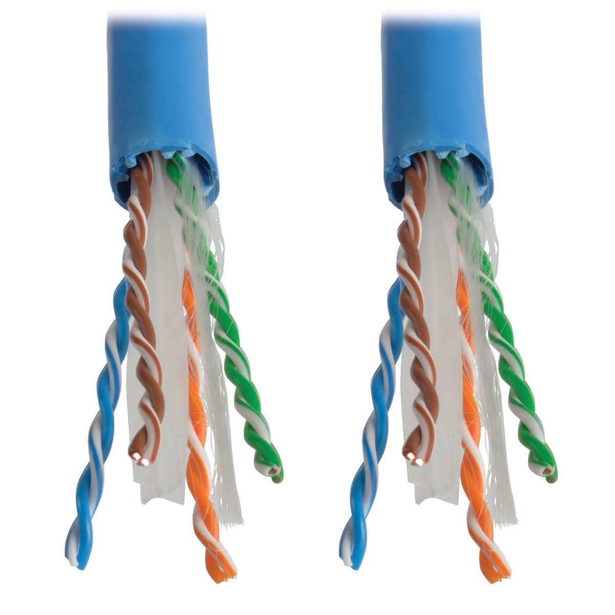 Tripp Lite Cat6 Bulk Solid Core Cable, Plenum Rated Pvc (Cmp), Gigabit, Blue, 1000' (N224 01K Bl)