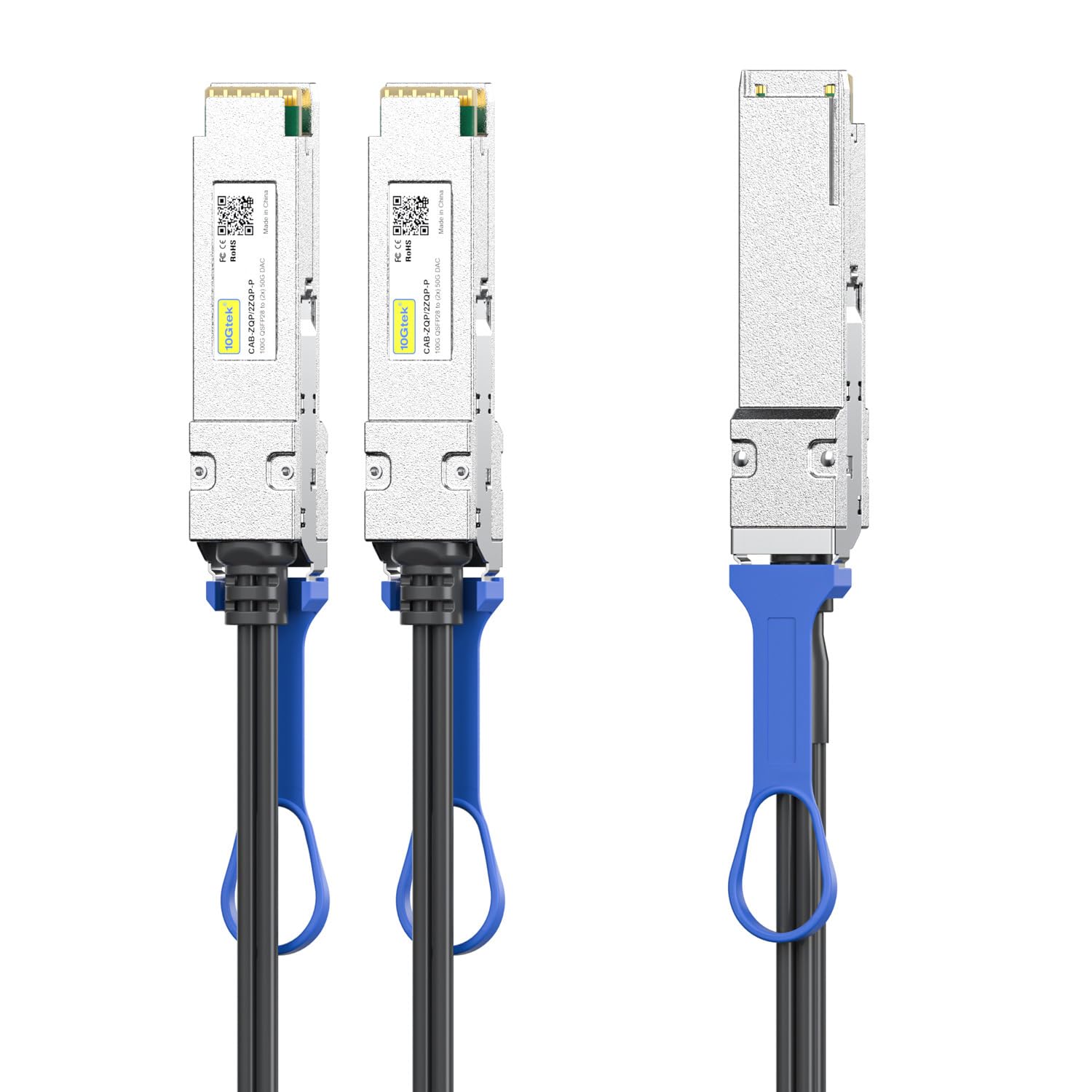 10Gtek For Mellanox Mcp7H00-G002 100Gb/S To 2X50Gbe (Qsfp28 To 2Xqsfp28) Direct Attach Copper Splitter Cable, Breakout Passive C