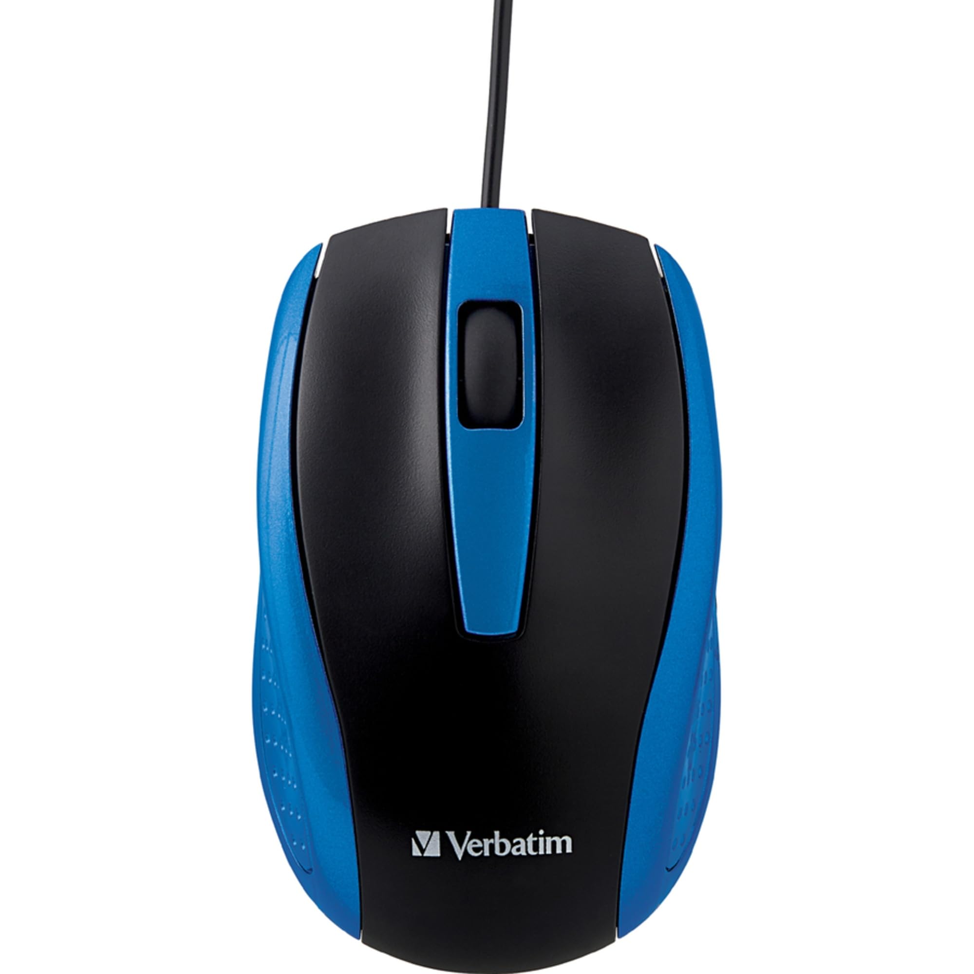 Verbatim Wired Usb Computer Mouse - Corded Usb Mouse For Laptops And Pcs - Right Or Left Hand Use, Blue 99743, 1.4 X 2.4 X 3.9
