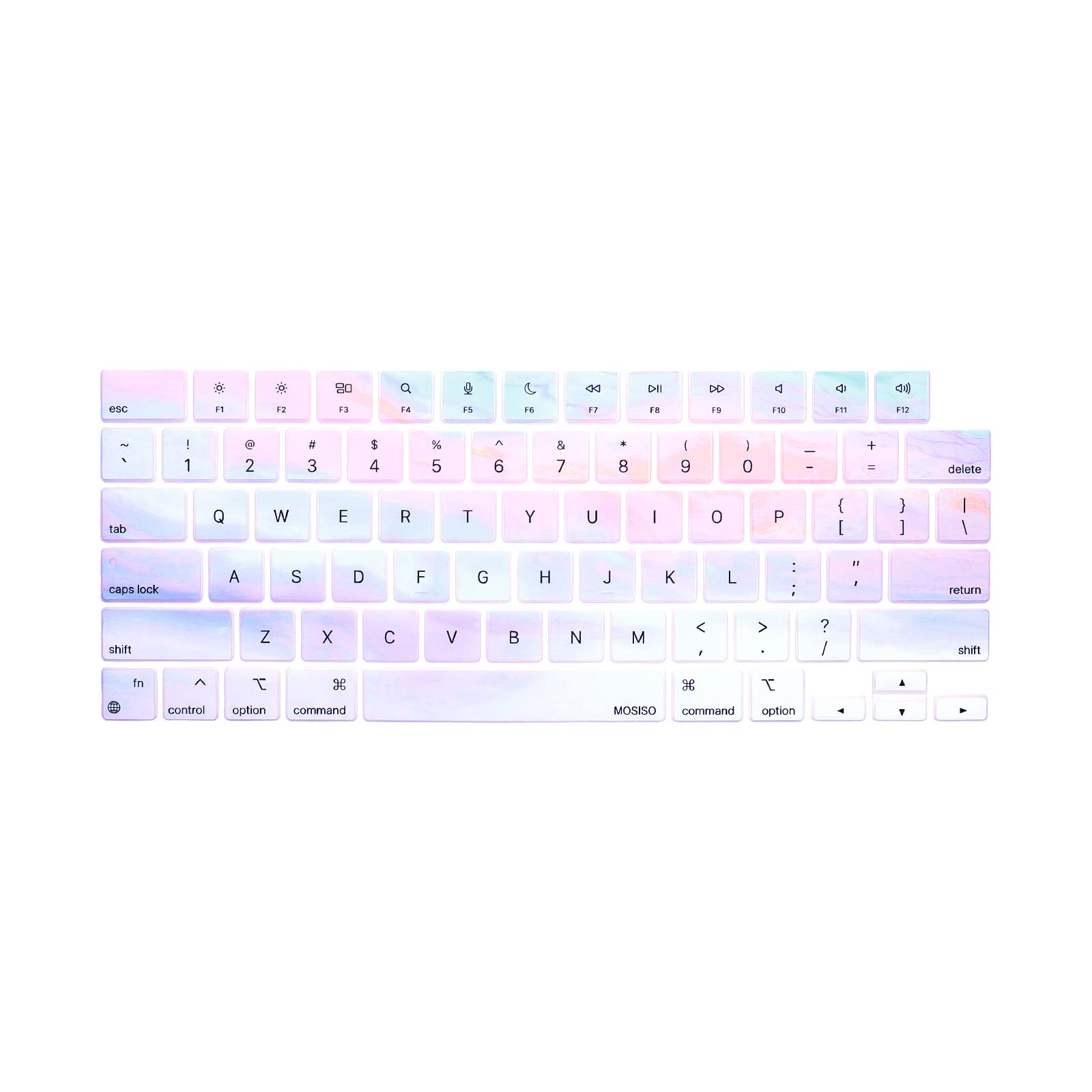 Mosiso Keyboard Cover Skin Compatible With Macbook Air 15 M3 A3114 M2 A2941/Air 13.6 M3 A3113 M2 A2681/Pro 14 M3 M2 M1 A2918 A29