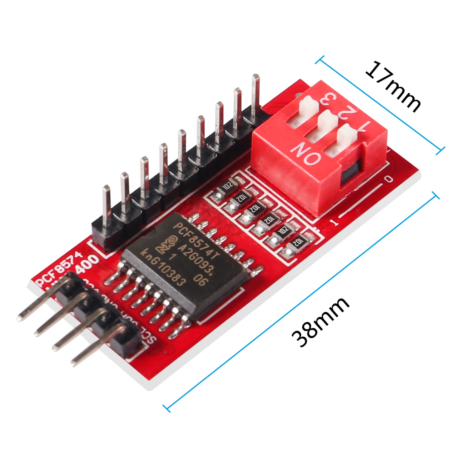 Qccan 6Pcs Pcf8574 Pcf8574T Io Expansion Board I/O Expander I2C Iic Port Interface Evaluation Develop Module