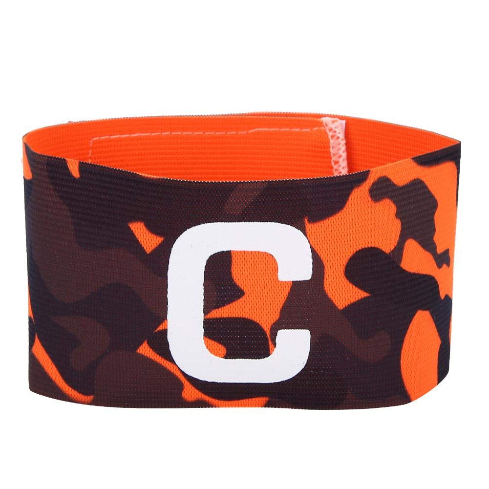 Player Bands, Durability Nylon Soccer Armband Adjustable Captain Bands For Outdoor Team Sports Groups(Orange)