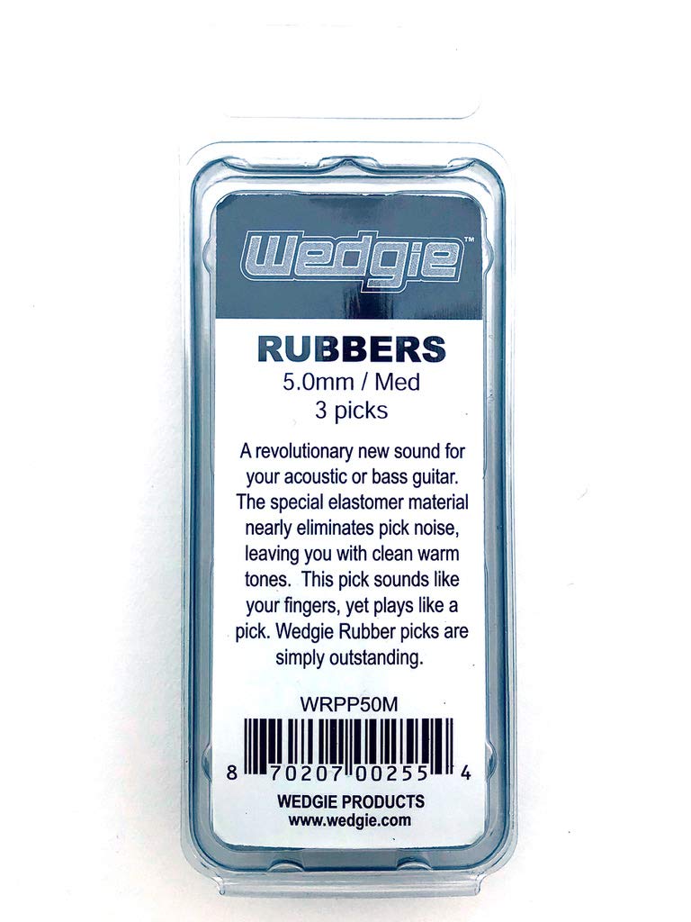 Wedgie Wrpp50M 5.0Mm Medium Wedgie Rubber Pick, 3 Pack