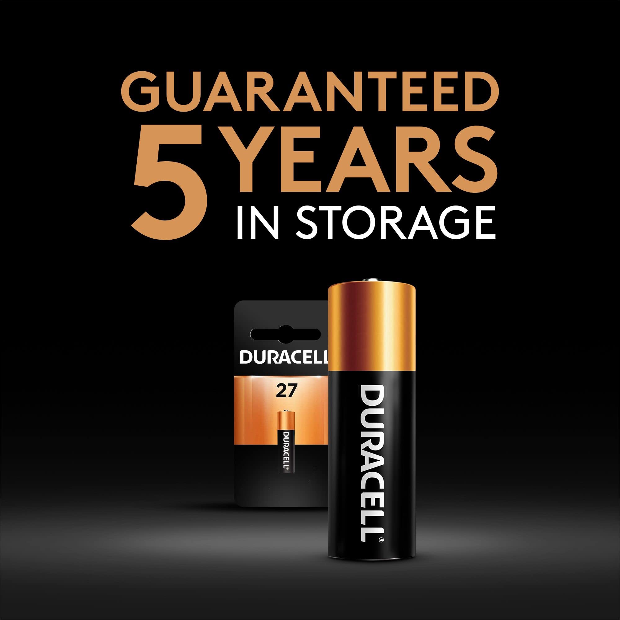 Duracell 27 12V Alkaline Battery, 1 Count Pack, 27 12 Volt Alkaline Battery, Long Lasting For Key Fobs, Car Alarms, Gps Trackers