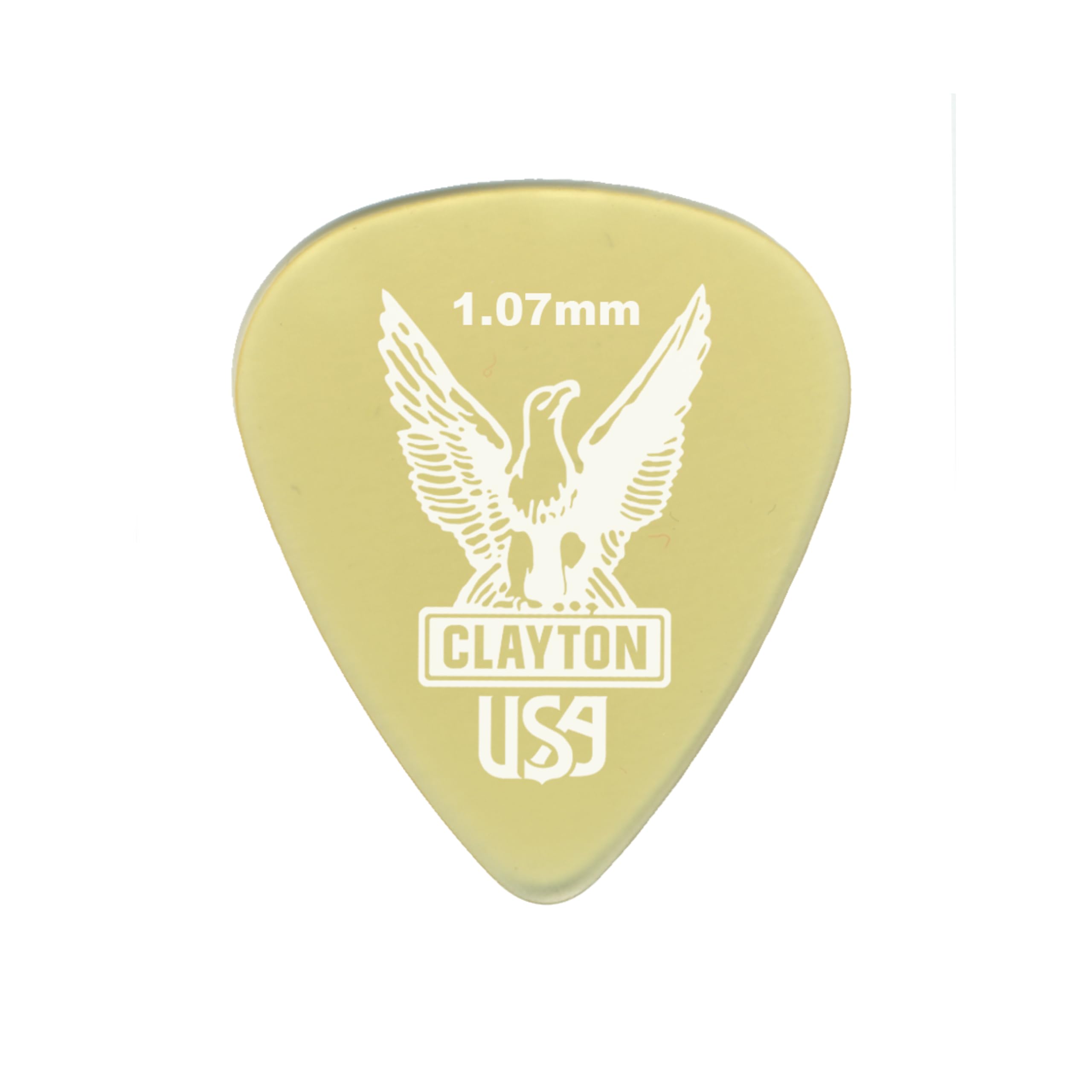 Clayton Us107 Ultem Gold Standard Picks 1.07 Mm  48/Pack