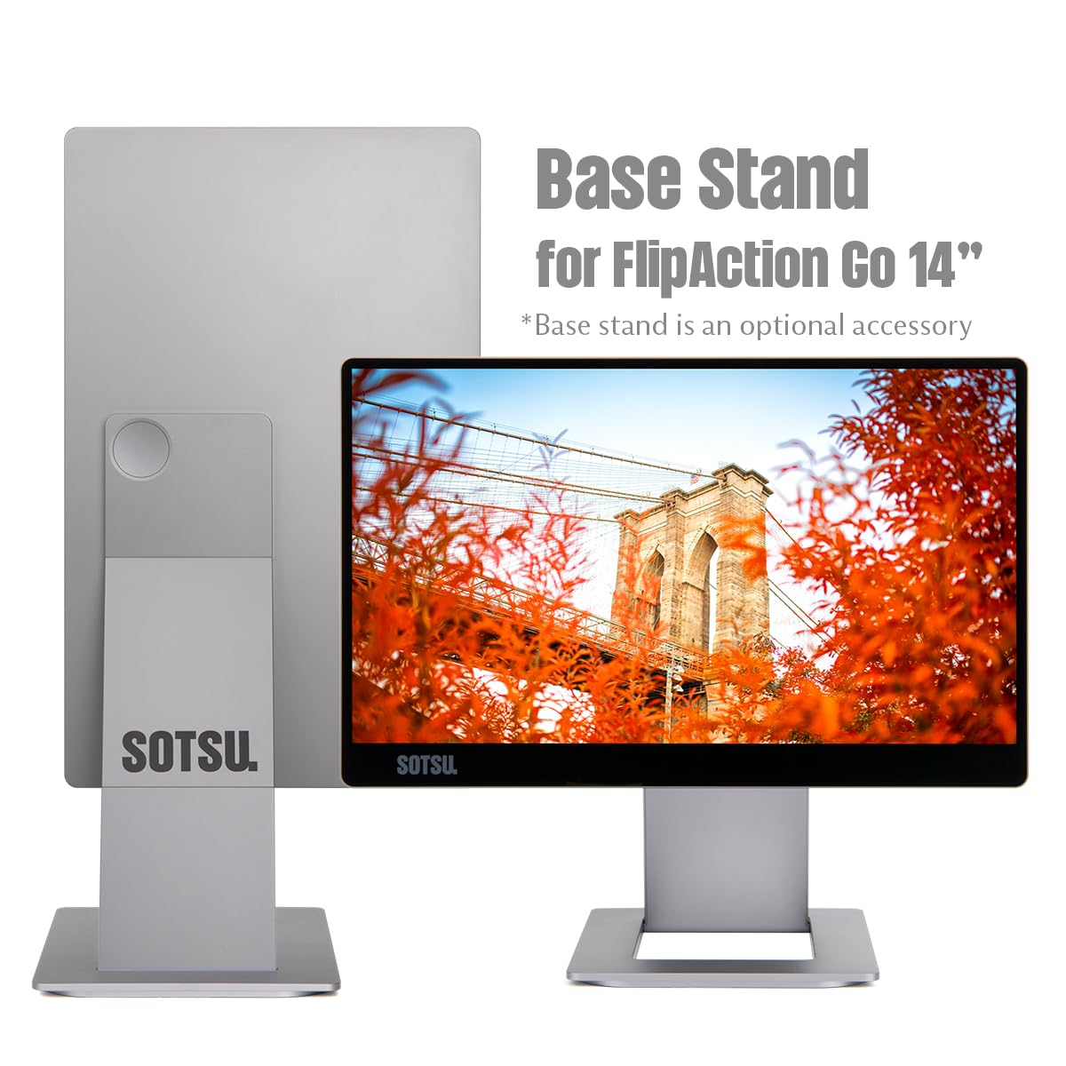 Sotsu Flipaction Go 14'' Portable Monitor|Fhd 1080P|400 Nits|99% Srgb|1200:1 | 5 Watts Only | Full Metal Cnc | Lightweight And S