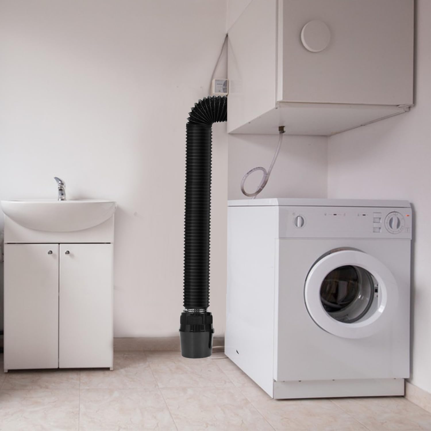 Viwinvela Indoor Dryer Vent Kit Bucket Lint Trap Dryer Vent (Black Dryer Vent Box   No Duct Included)