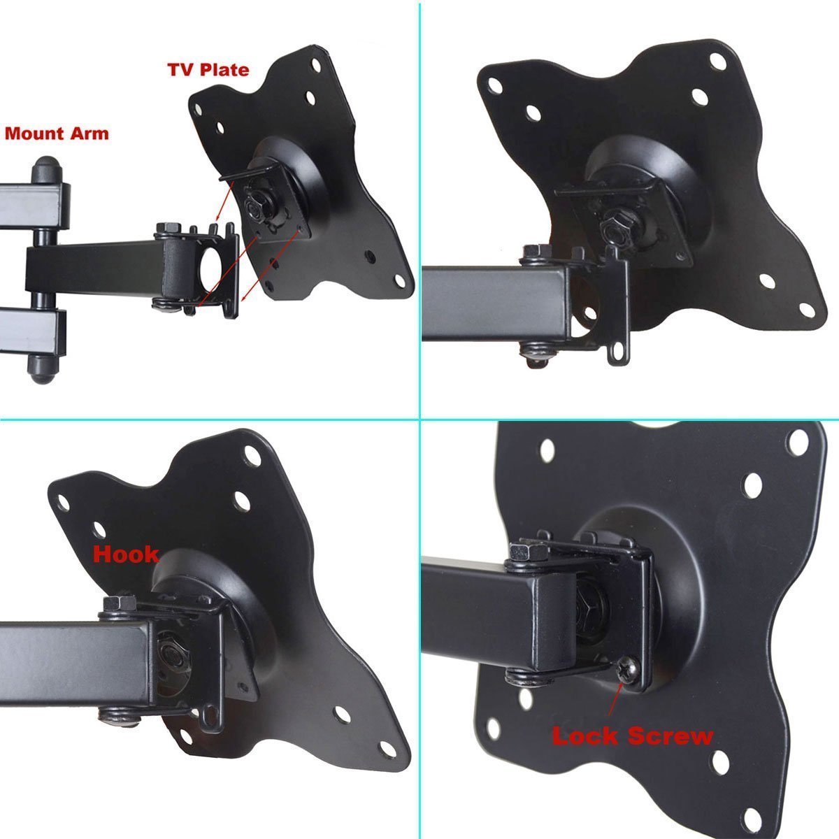 Videosecu Tilt Swivel Lcd Led Ultra Hd Tv Wall Mount Bracket For Vizio 39 D39Hn-E0 32 D32Hn-E0 D32F-E1 E32-D1 D32Hnx-E1 D32Hn-E1