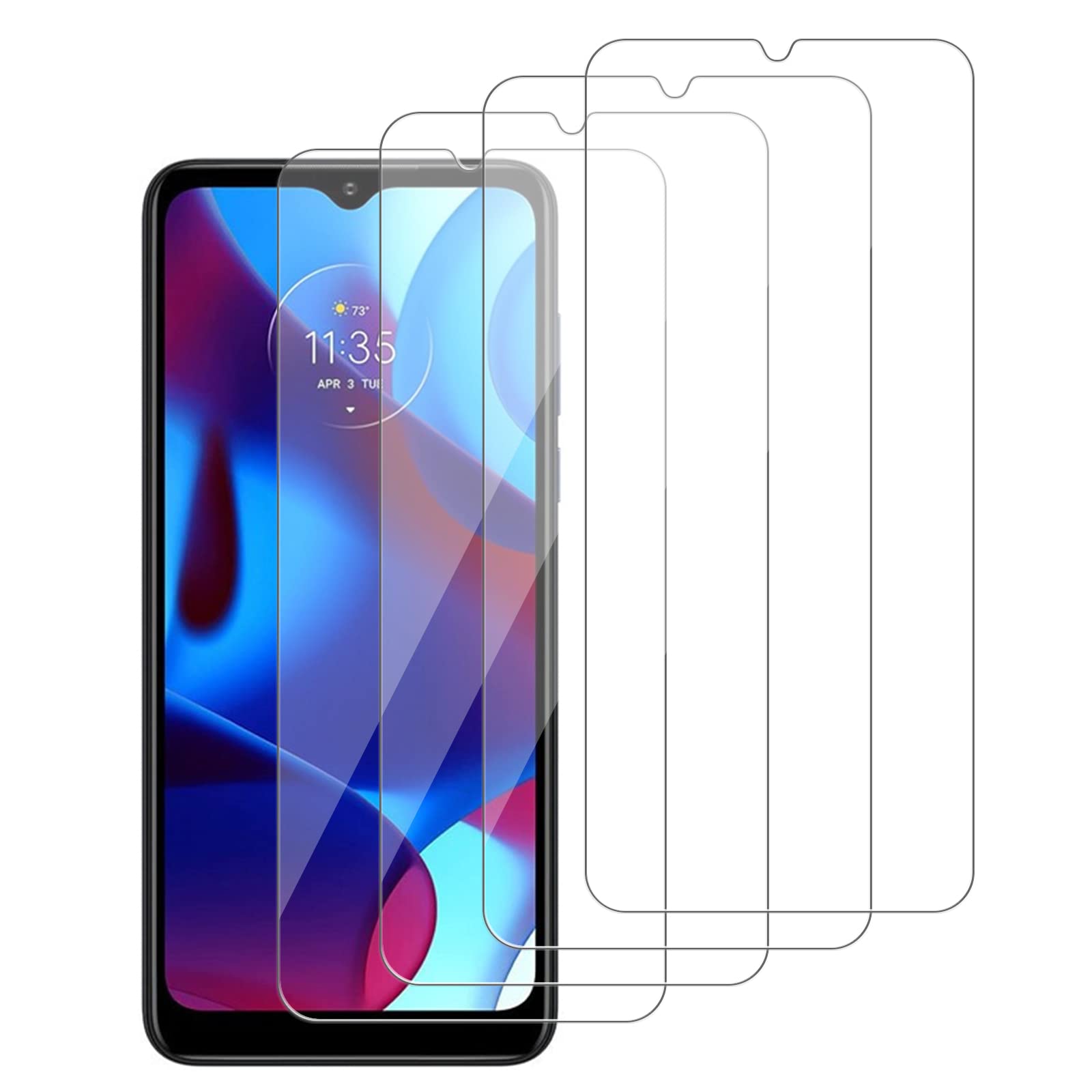 [4 Pack] Icsapr Glass Screen Protector Compatible For Motorola Moto G Pure[9H Hardness]Hd Screen Tempered Glass, Scratch Resista