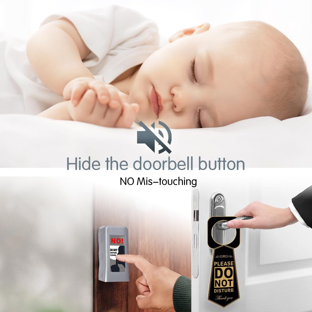 Do Not Disturb Doorbell Button Cover, Please Do Not Ring Signs, Suitable For Undisturbed Napping, Baby Sleep, And Dog Barking 2