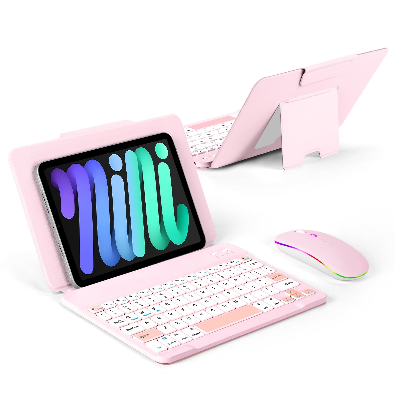 EAMPANG Universal Bluetooth Keyboard and Case for Tablet/Phone/Laptop