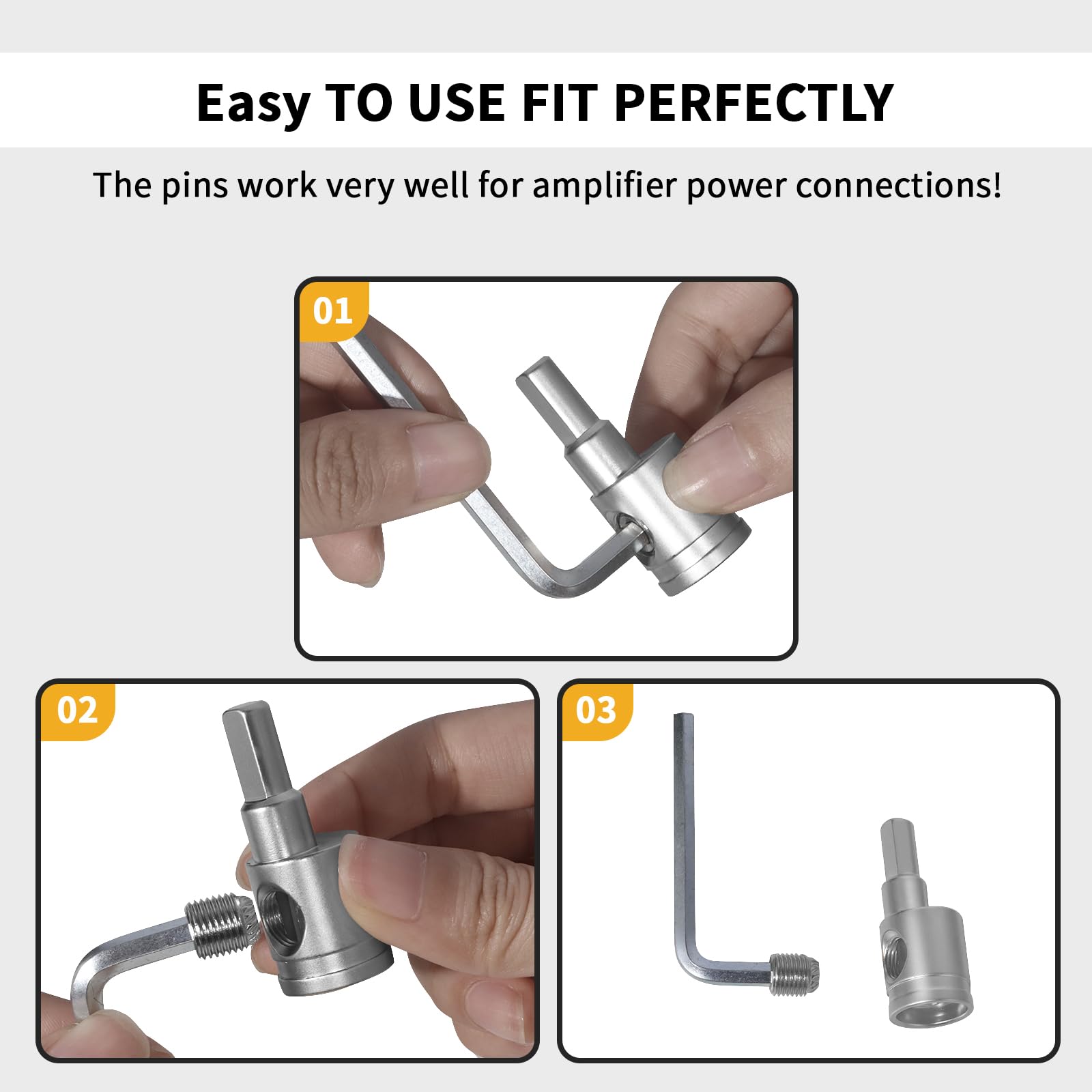 4 Pack Amp Input Reducer From 0 Gauge To 4 Gauge With Heat Shrink Tubes For Car Audio Systems, 0 Gauge Terminals Amp Wire Connec