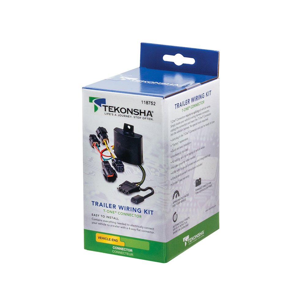 Tekonsha T-One T-Connector Harness, 4-Way Flat, Compatible With Select Jeep Compass,WBAUVB074VBRKQT