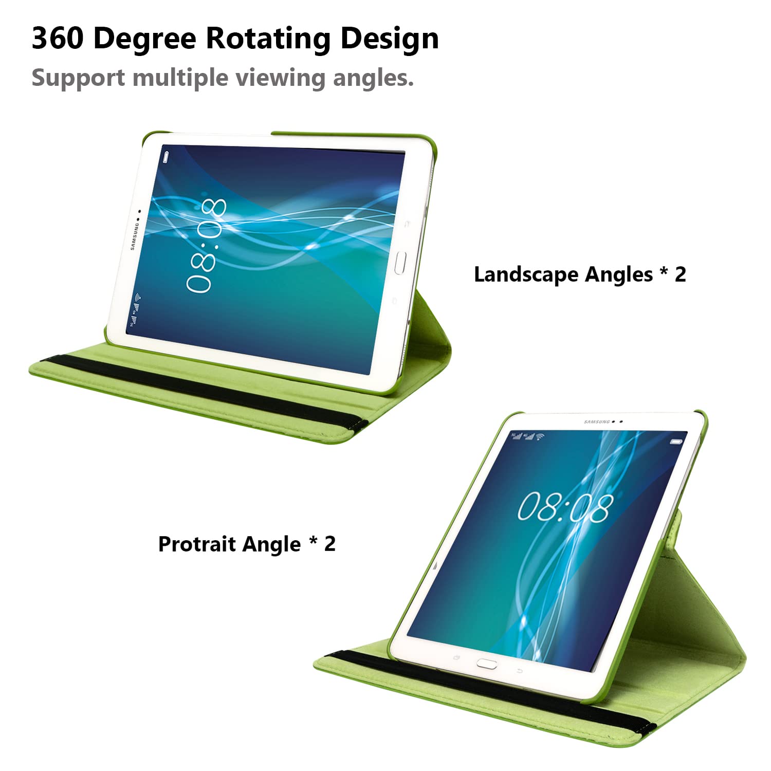 Case For Samsung Galaxy Tab S2 9.7 Inch (Sm T810 T813 T815 T817 T818 T819), 360 Degree Rotating Stand Case Smart Protective Cove