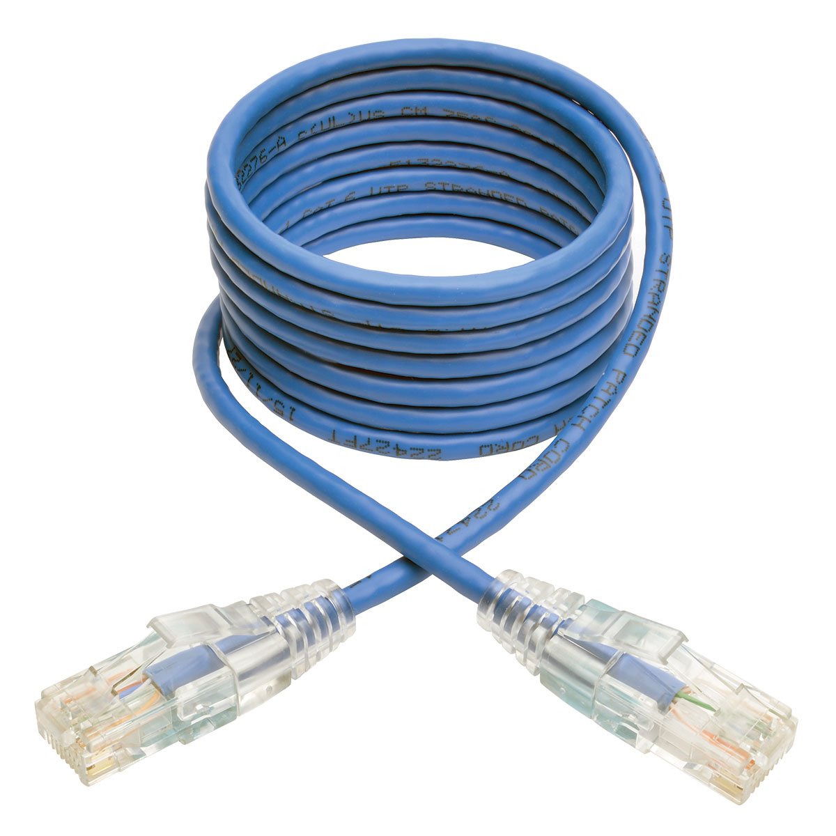 Tripp Lite Cat6 Gigabit Snagless Molded Slim Utp Patch Cable Rj45 M/M, Blue, 5' (N201 S05 Bl)