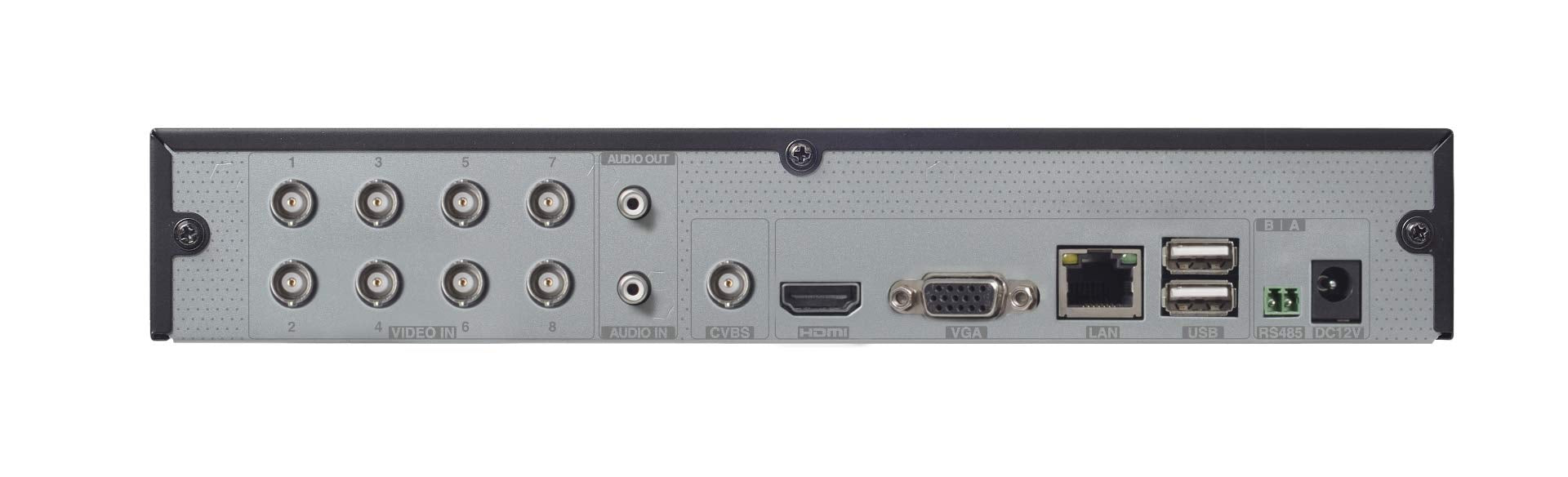 Titanium Us Version Ed8008H5 B 8 Channel Tviahdcviip Hybrid Digital Video Recorder, Embedded Linux Operating System, H.265, 1 Au
