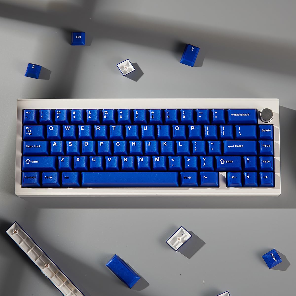 Pbt Double Shot Blue Keycaps Cherry Profile Translucent Keycaps Set 114 Keys Fit For Mechanical Keyboard 60% 65% 95% Cherry Mx S